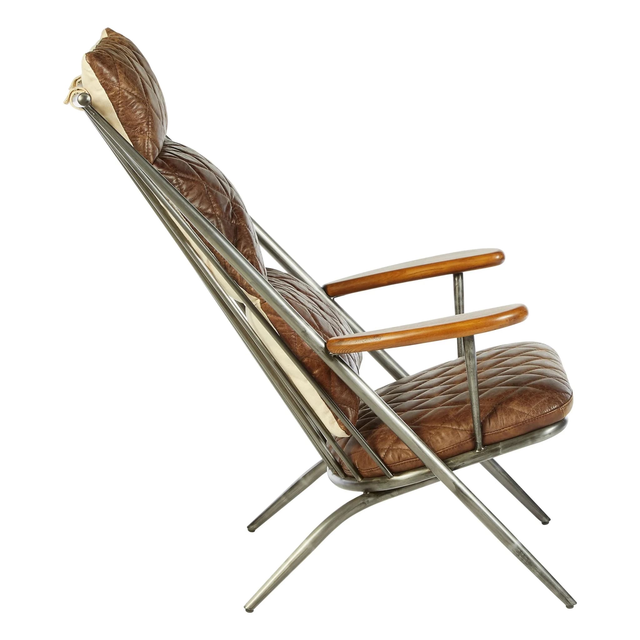 Hoxton Brown Leather High Back Chair - Seating, photo 5 of 8