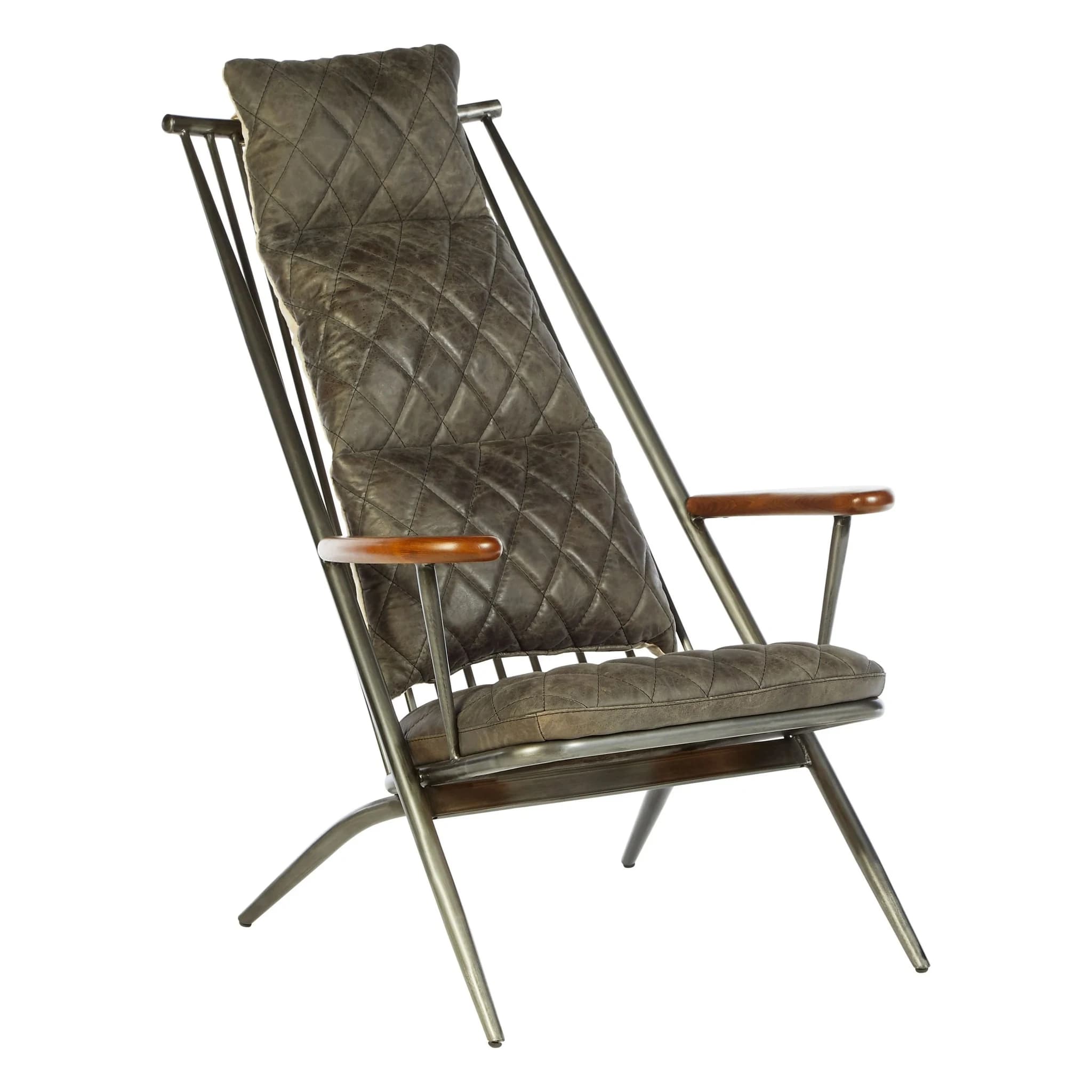 Hoxton Grey Leather High Back Chair - Seating, photo 4 of 7