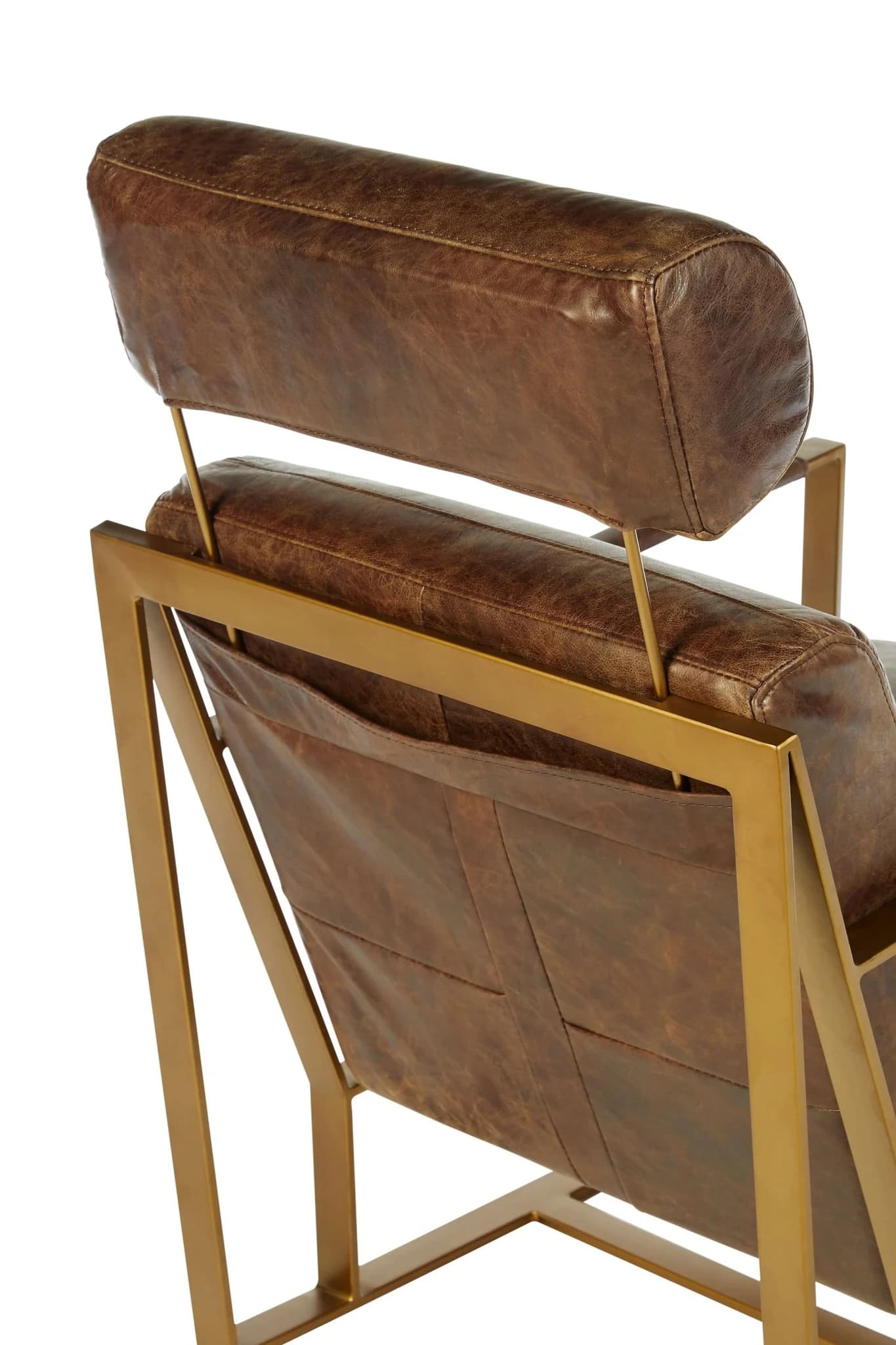 Hoxton Brown Leather Lounge Chair with Headrest - Seating, photo 8 of 8