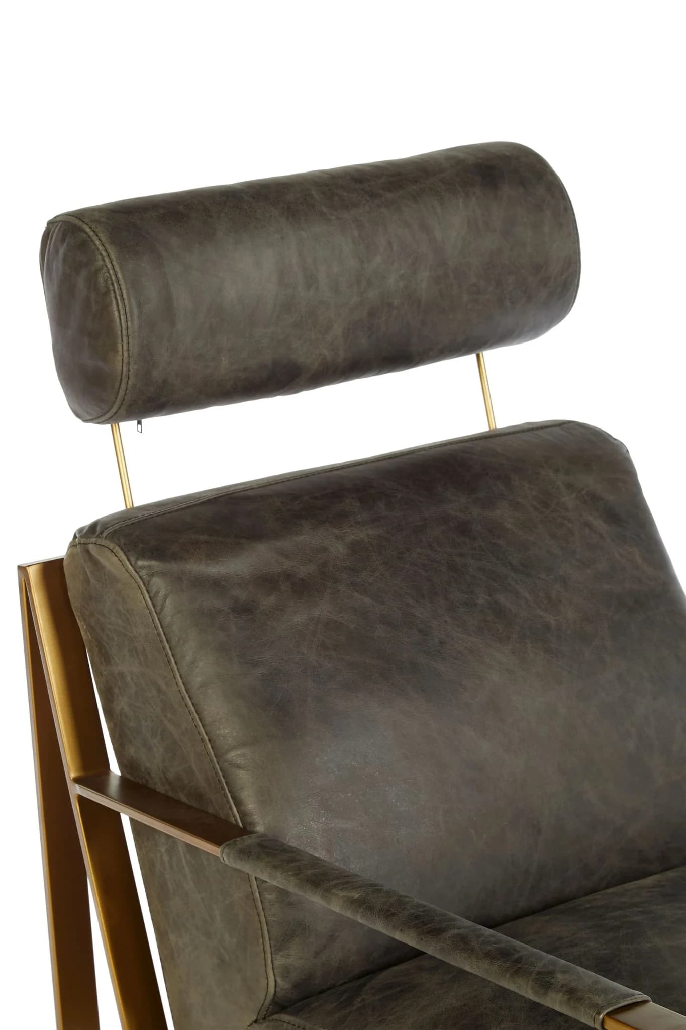 Hoxton Grey Leather Lounge Chair with Headrest - Seating, photo 8 of 8