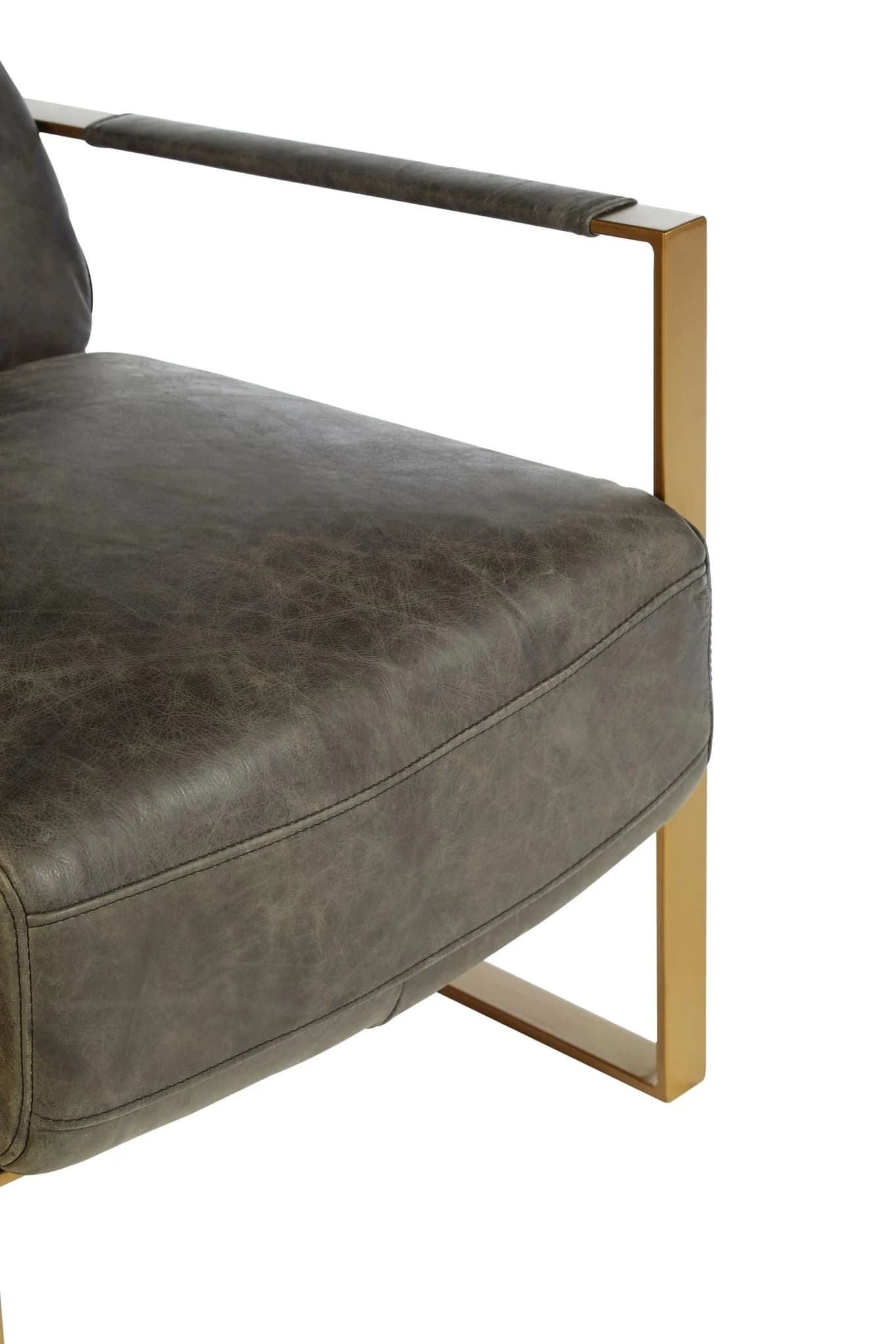 Hoxton Grey Leather Lounge Chair with Headrest - Seating, photo 6 of 8