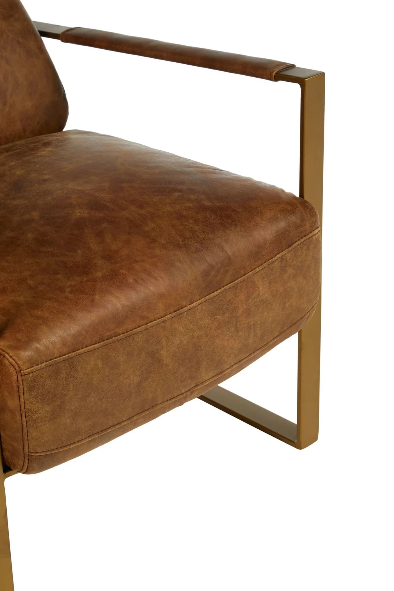Hoxton Light Brown Leather Lounge Chair With Headrest - Seating, photo 6 of 8