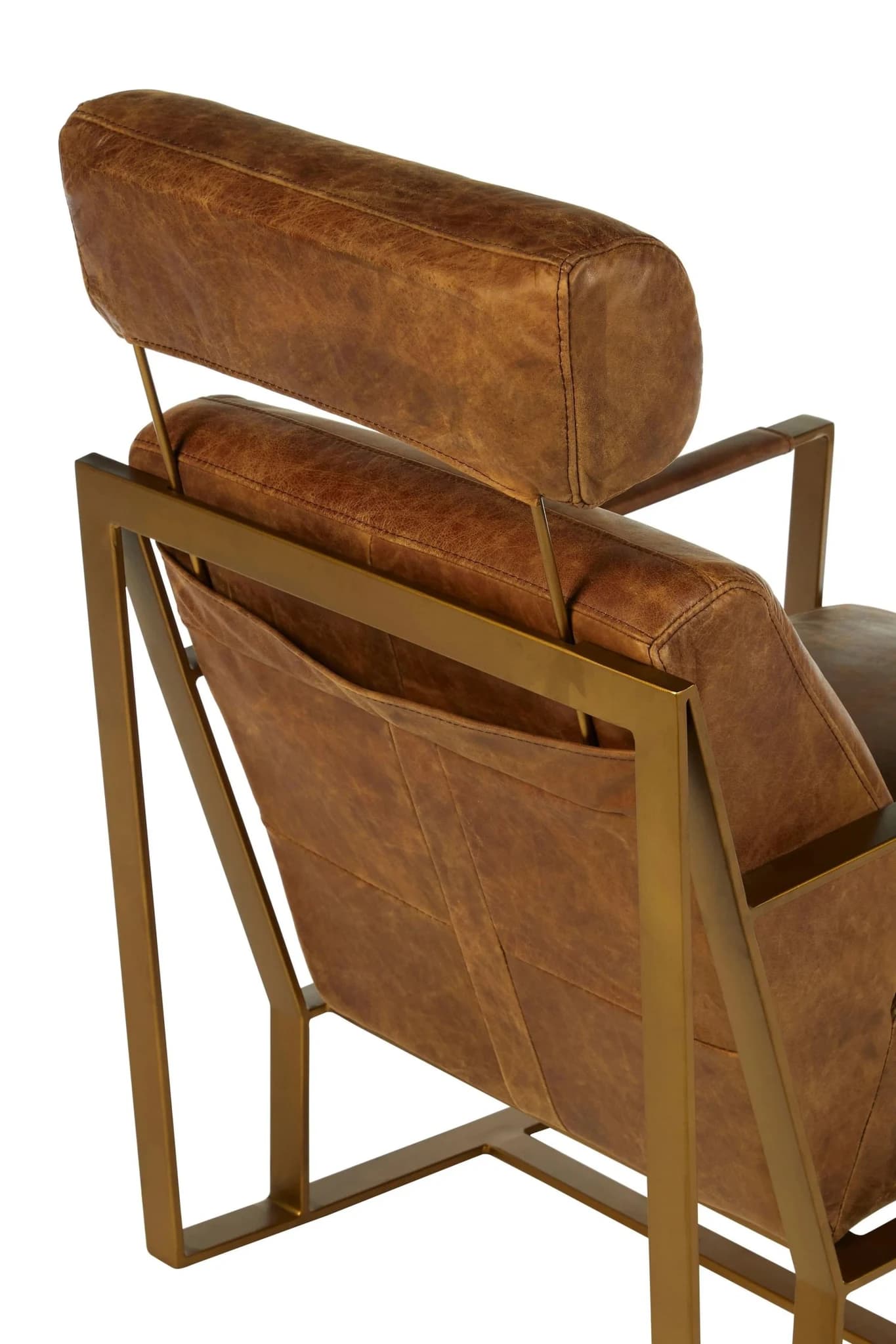 Hoxton Light Brown Leather Lounge Chair With Headrest - Seating, photo 5 of 8