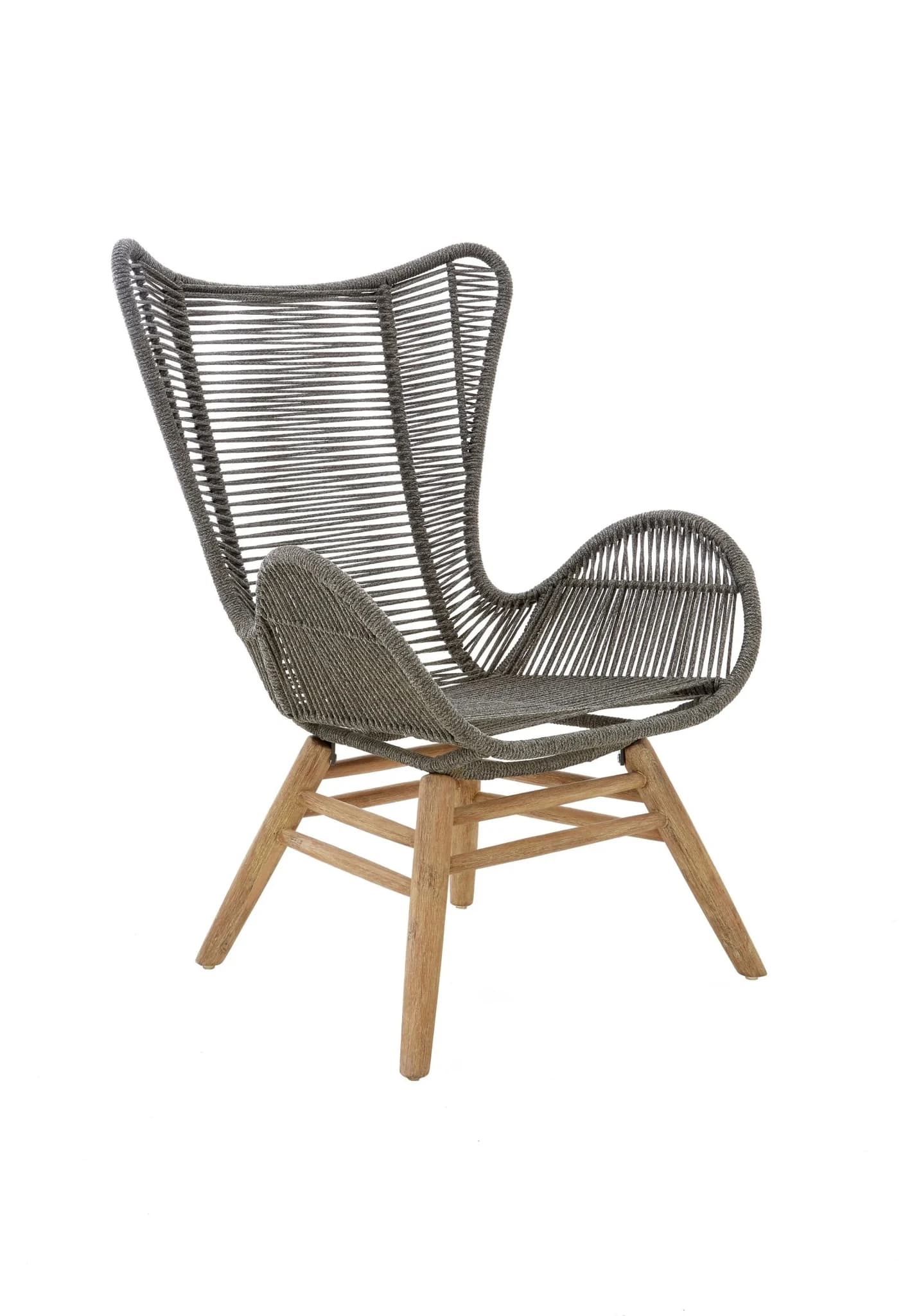 Sisal Grey Rope Lounge Chair And Footstool - Seating, photo 4 of 8