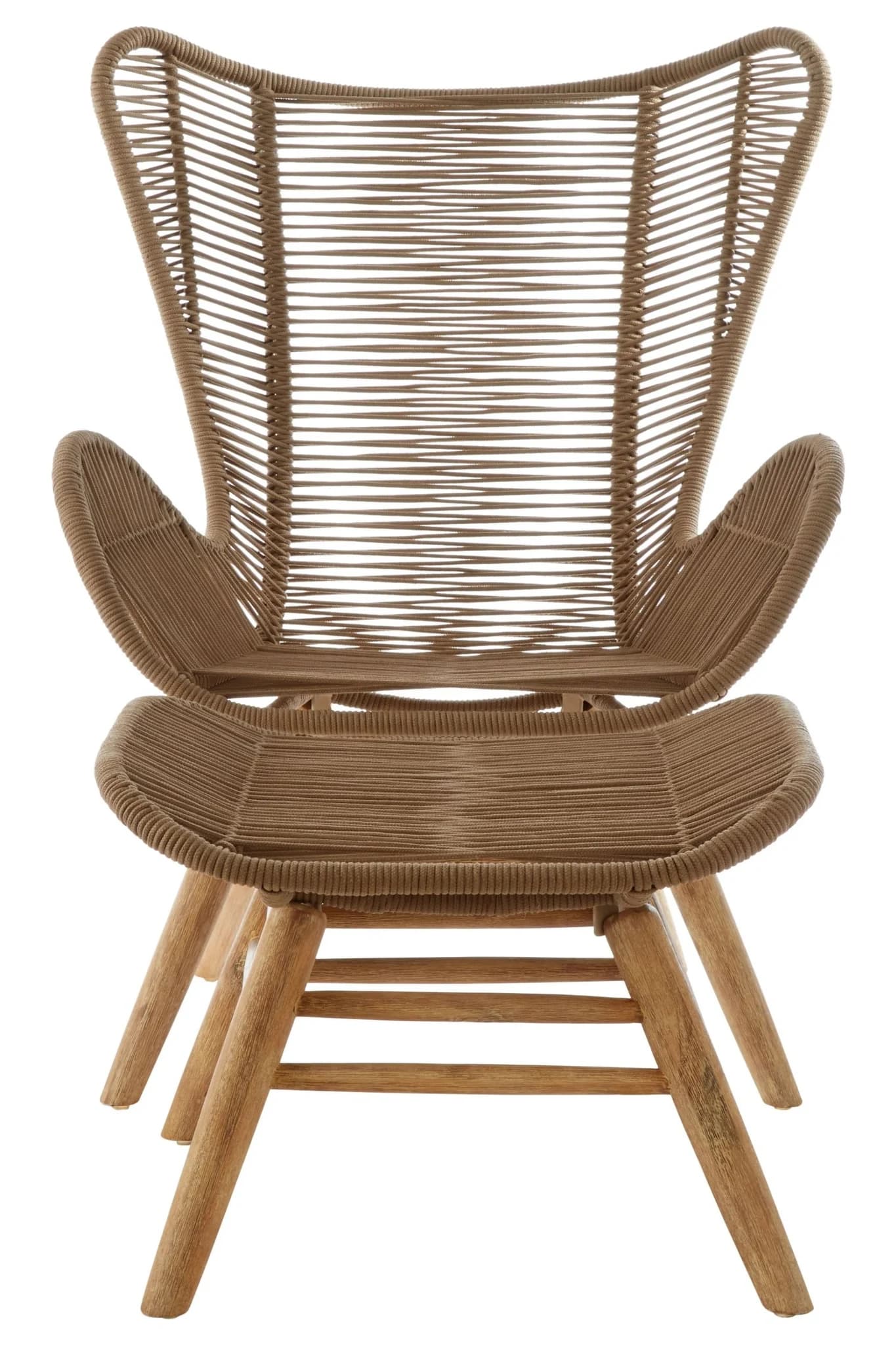Sisal Latte Rope Lounge Chair And Footstool - Seating, photo 7 of 8