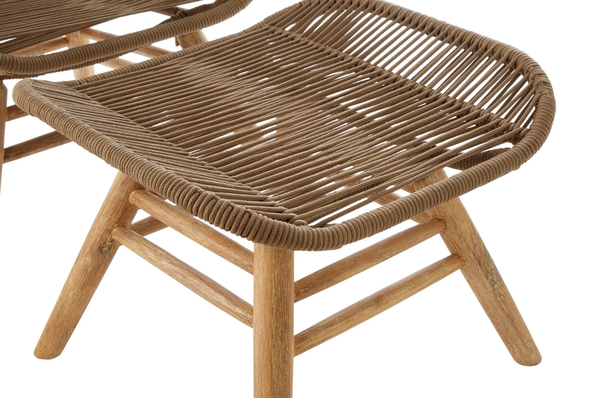 Sisal Latte Rope Lounge Chair And Footstool - Seating, photo 8 of 8