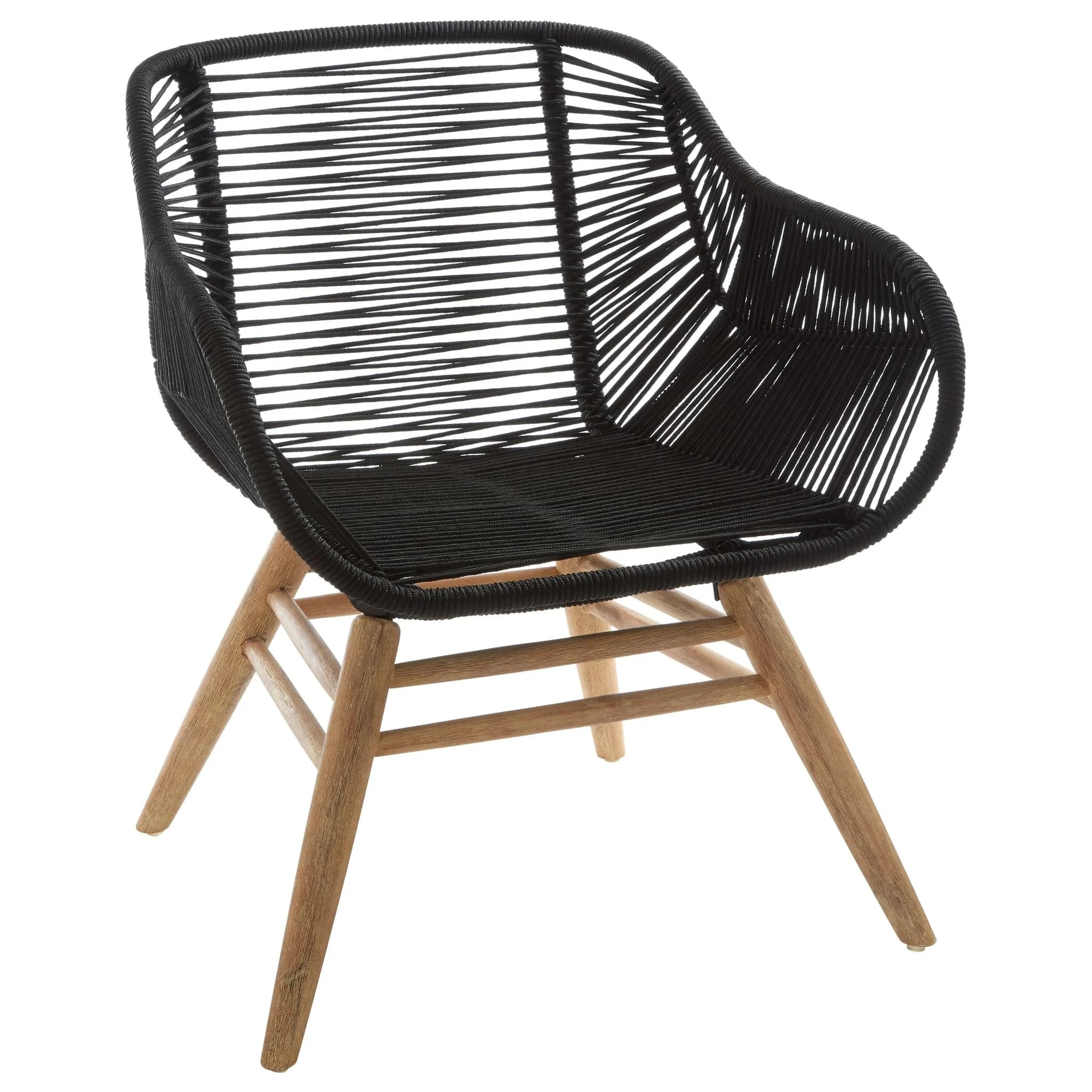 Sisal Black Rope Armchair - Seating, photo 6 of 8