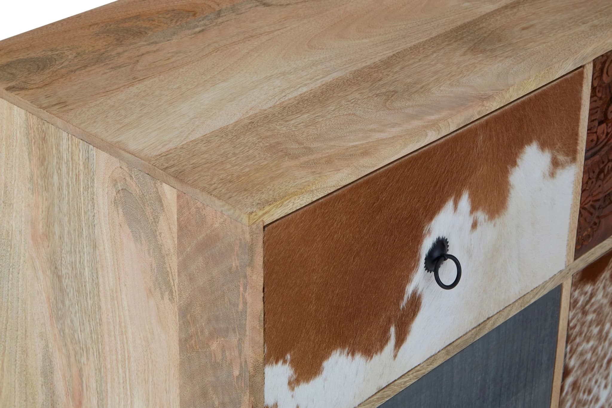 Marwar Mango Wood and Leather Sideboard - Bookcases & shelving, photo 7 of 8
