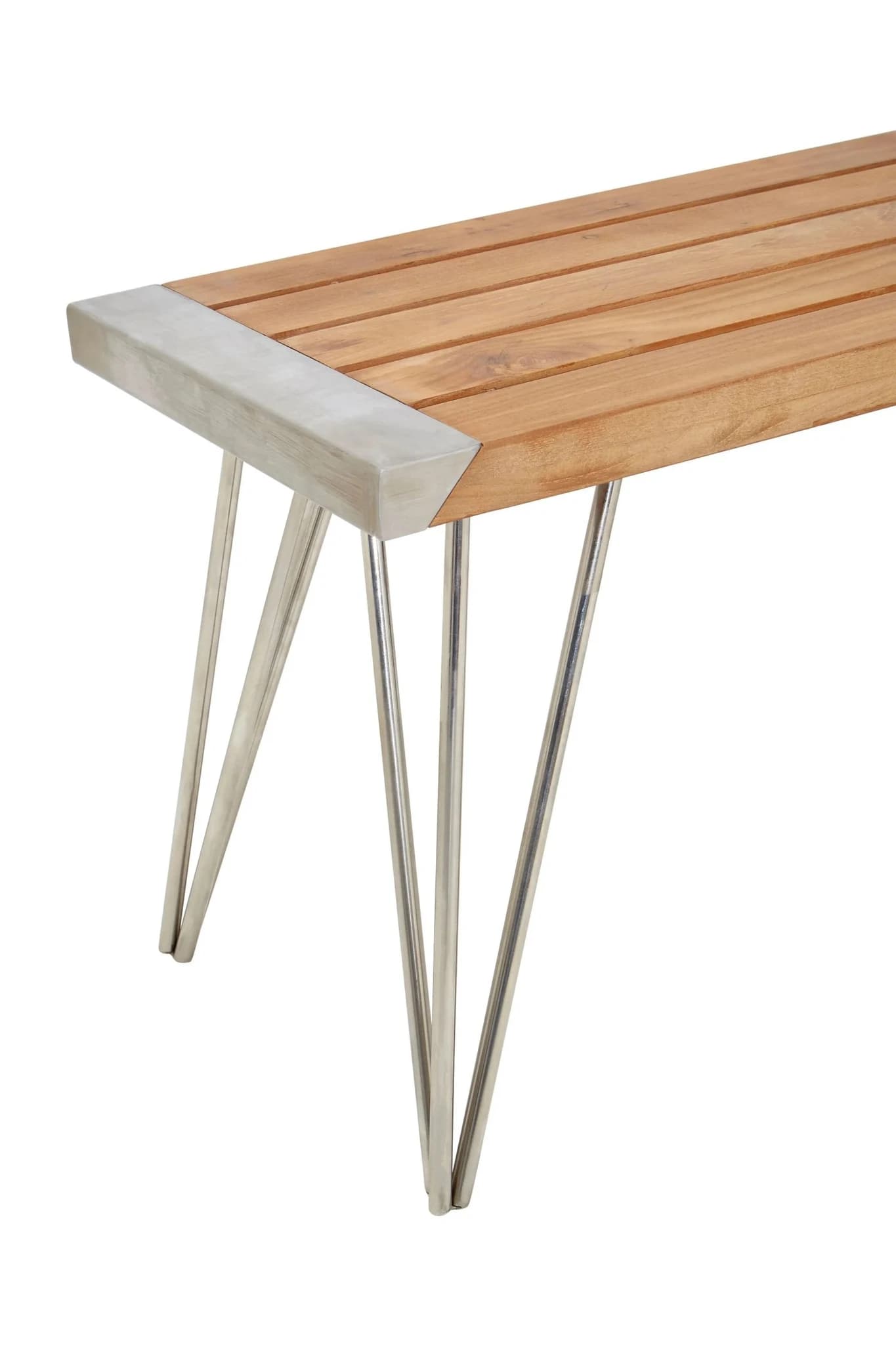 Nandri Slatted Teak Wood Bench - Seating, photo 7 of 7