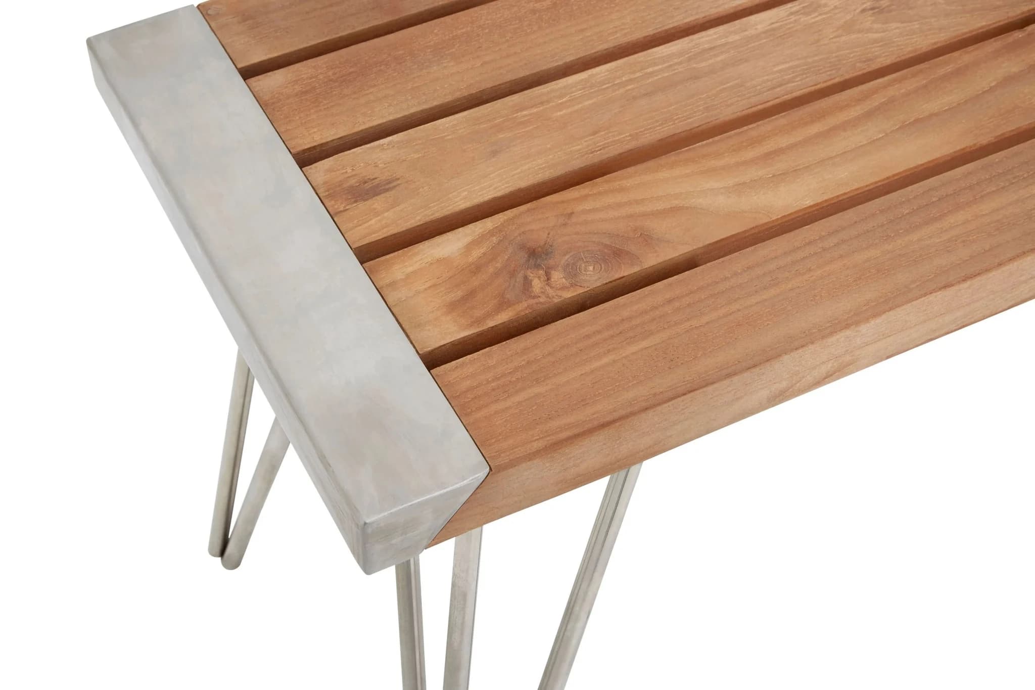 Nandri Slatted Teak Wood Bench - Seating, photo 6 of 7