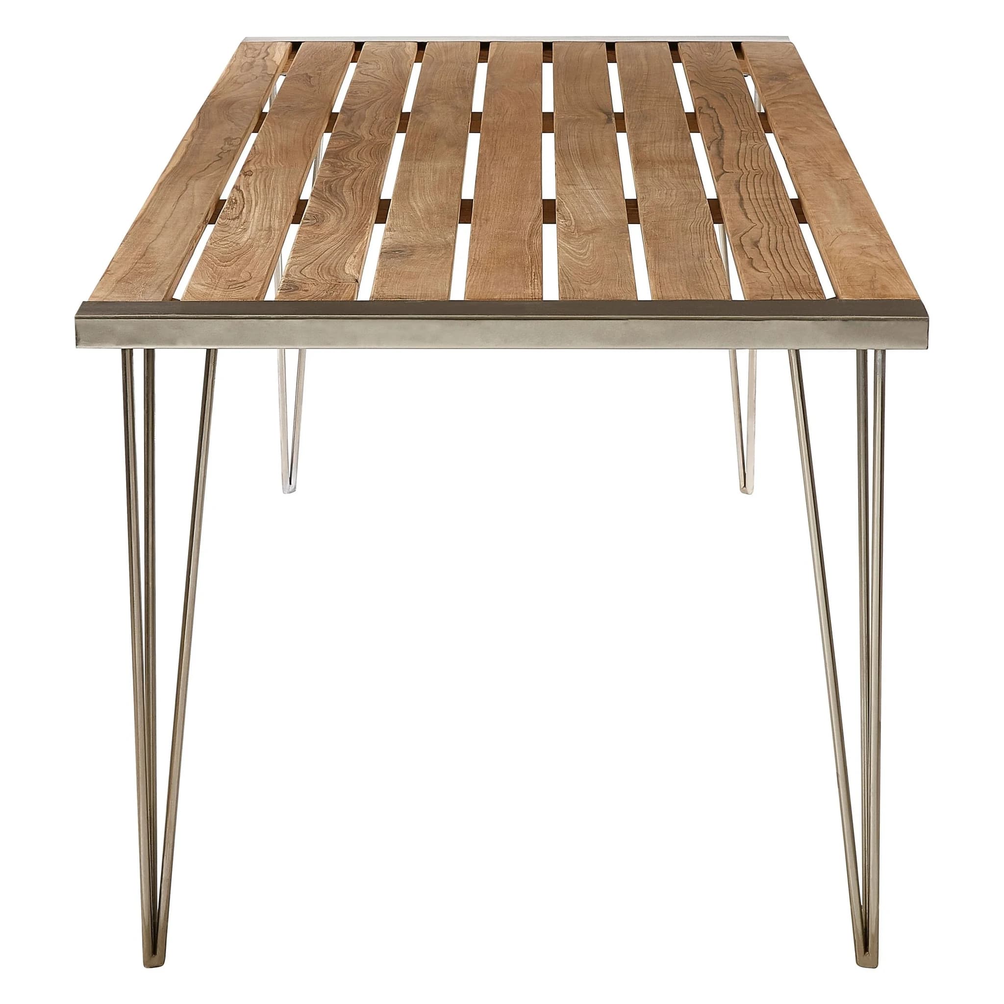 Nandri Slatted Teak Wood Dining Table - Tables, photo 3 of 6