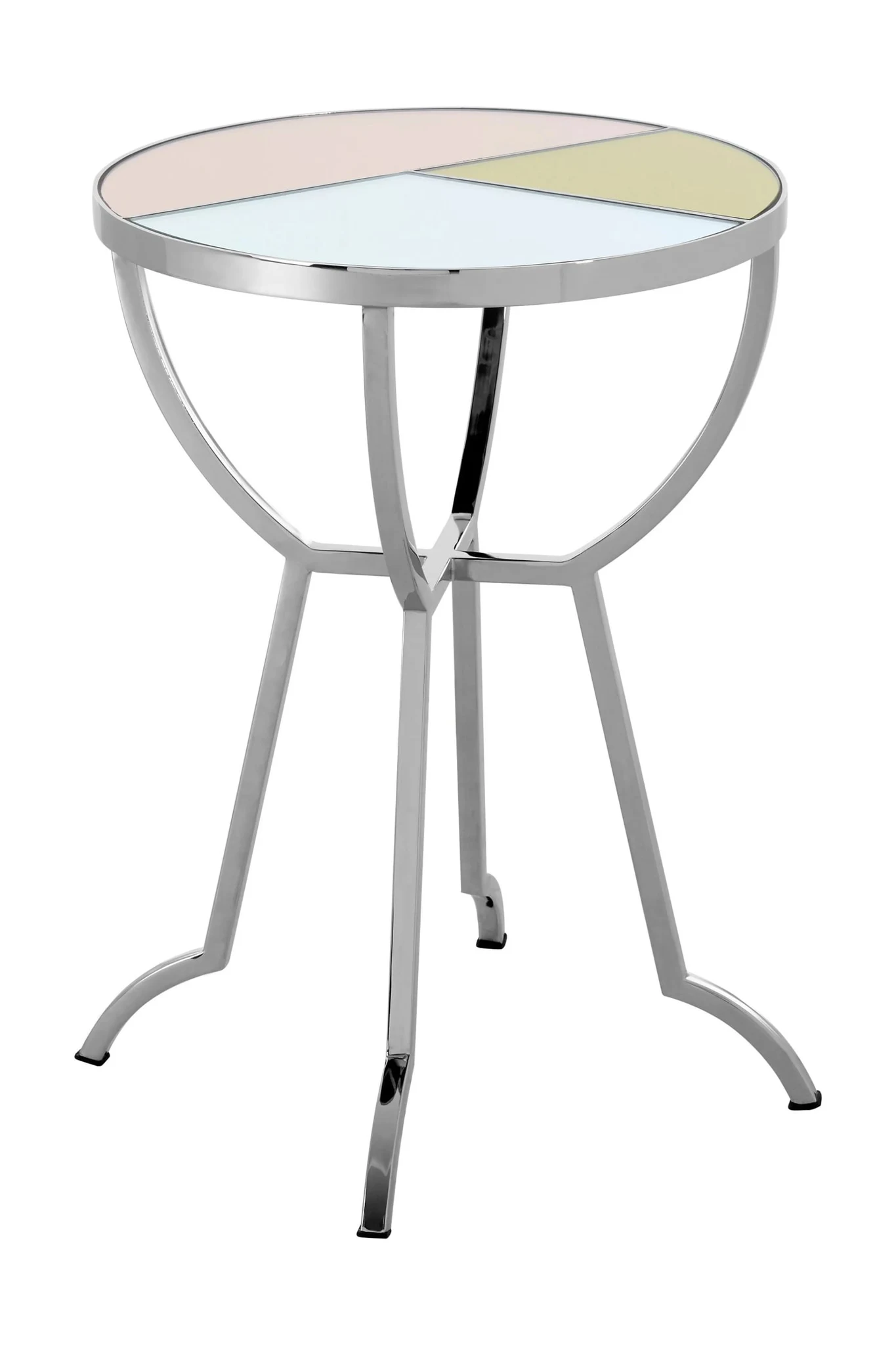 Arbus Coloured Mirror Round Side Table - Tables, photo 2 of 5