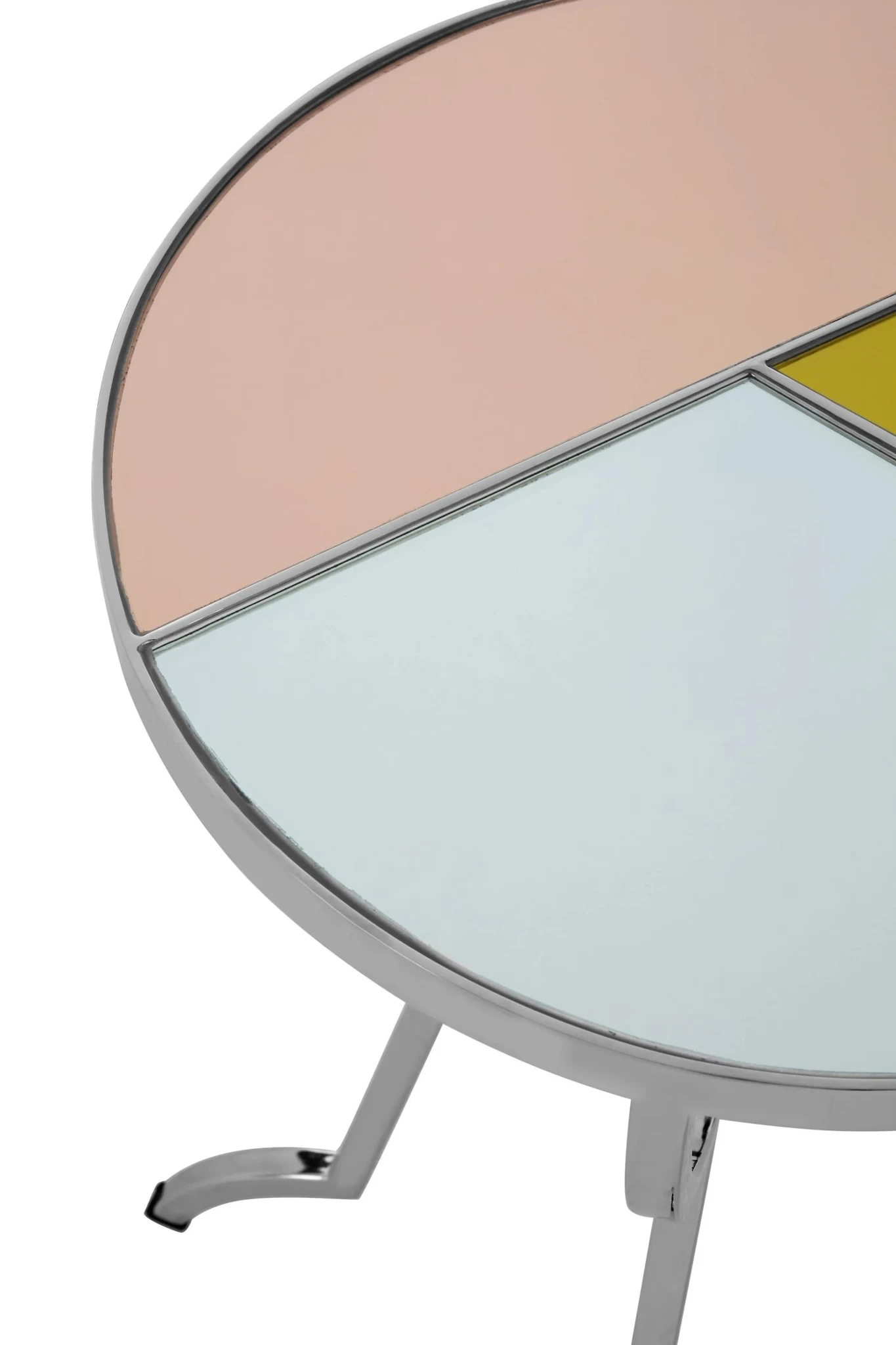 Arbus Coloured Mirror Round Side Table - Tables, photo 4 of 5