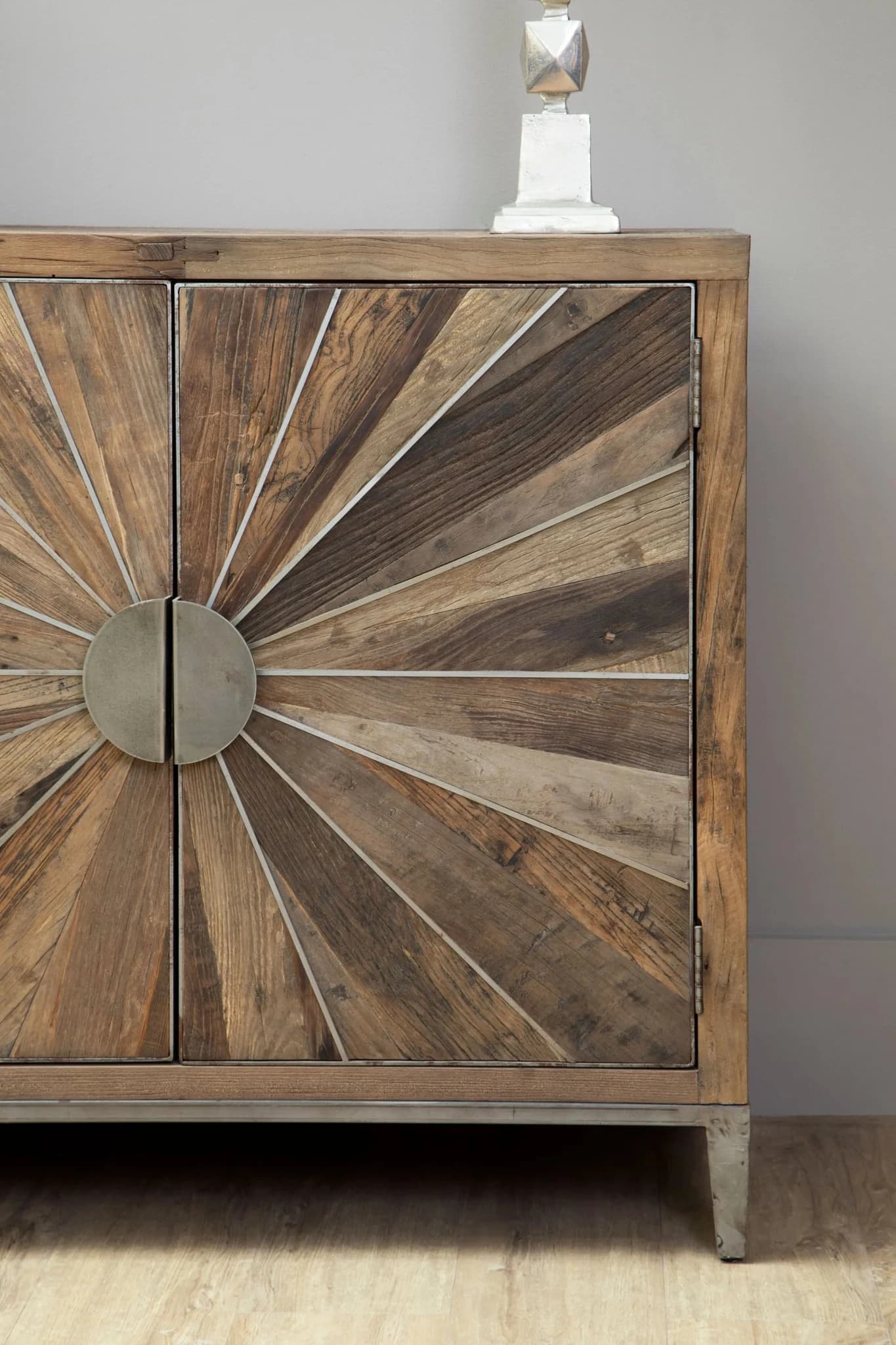 Midas Recycled Elm Wood 4 Door Sideboard - Bookcases & shelving, photo 2 of 8