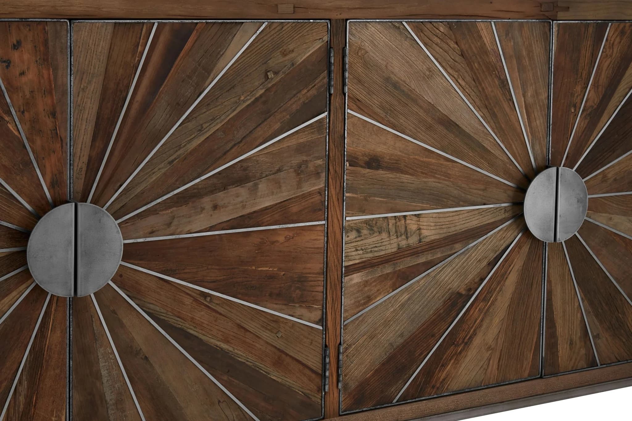 Midas Recycled Elm Wood 4 Door Sideboard - Bookcases & shelving, photo 7 of 8