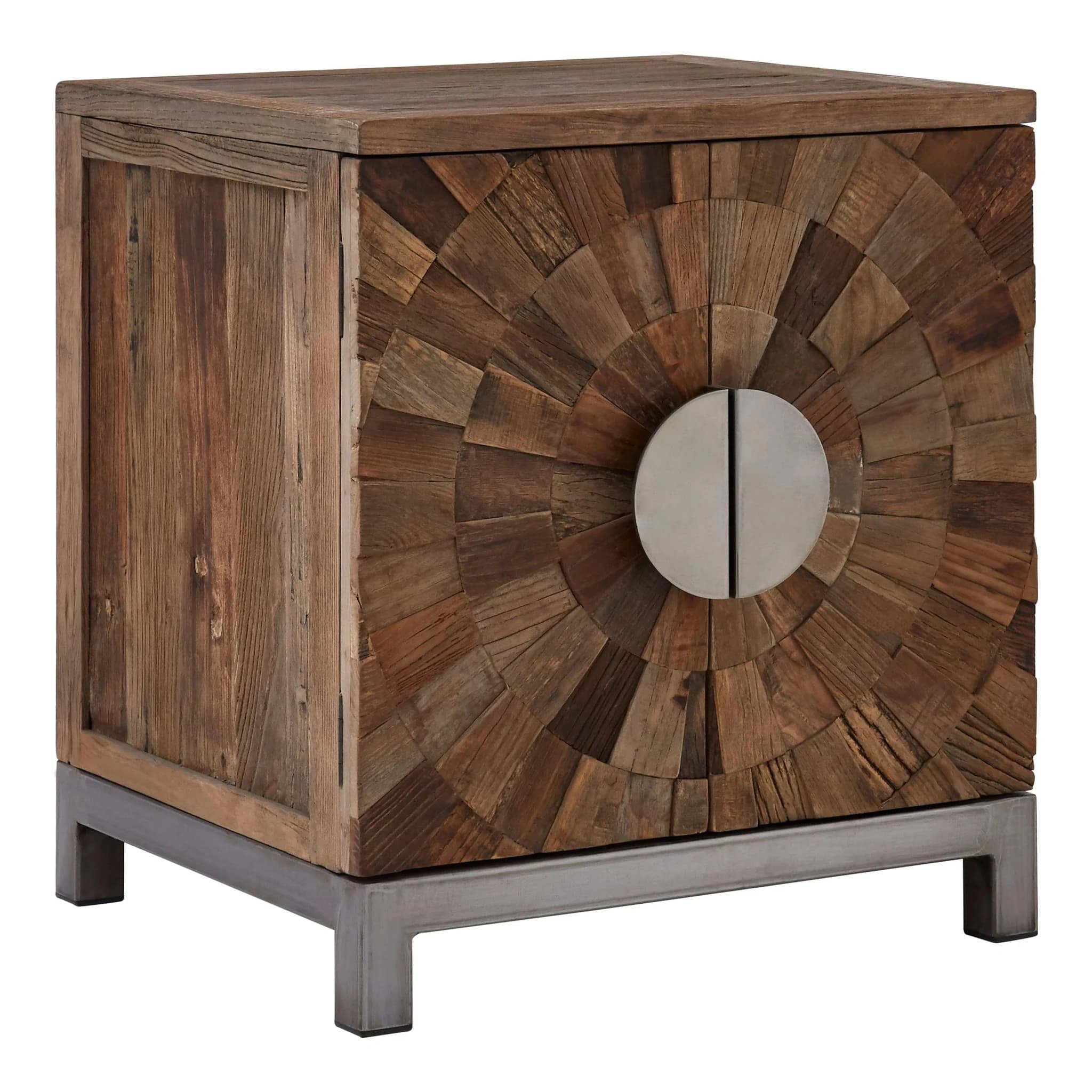 Midas Small Recycled Elm Wood 2 Door Cabinet - Bookcases & shelving, photo 4 of 8