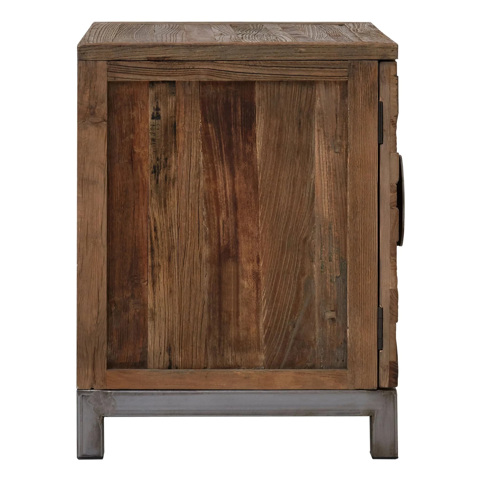 Midas Small Recycled Elm Wood 2 Door Cabinet - Bookcases & shelving, photo 3 of 8