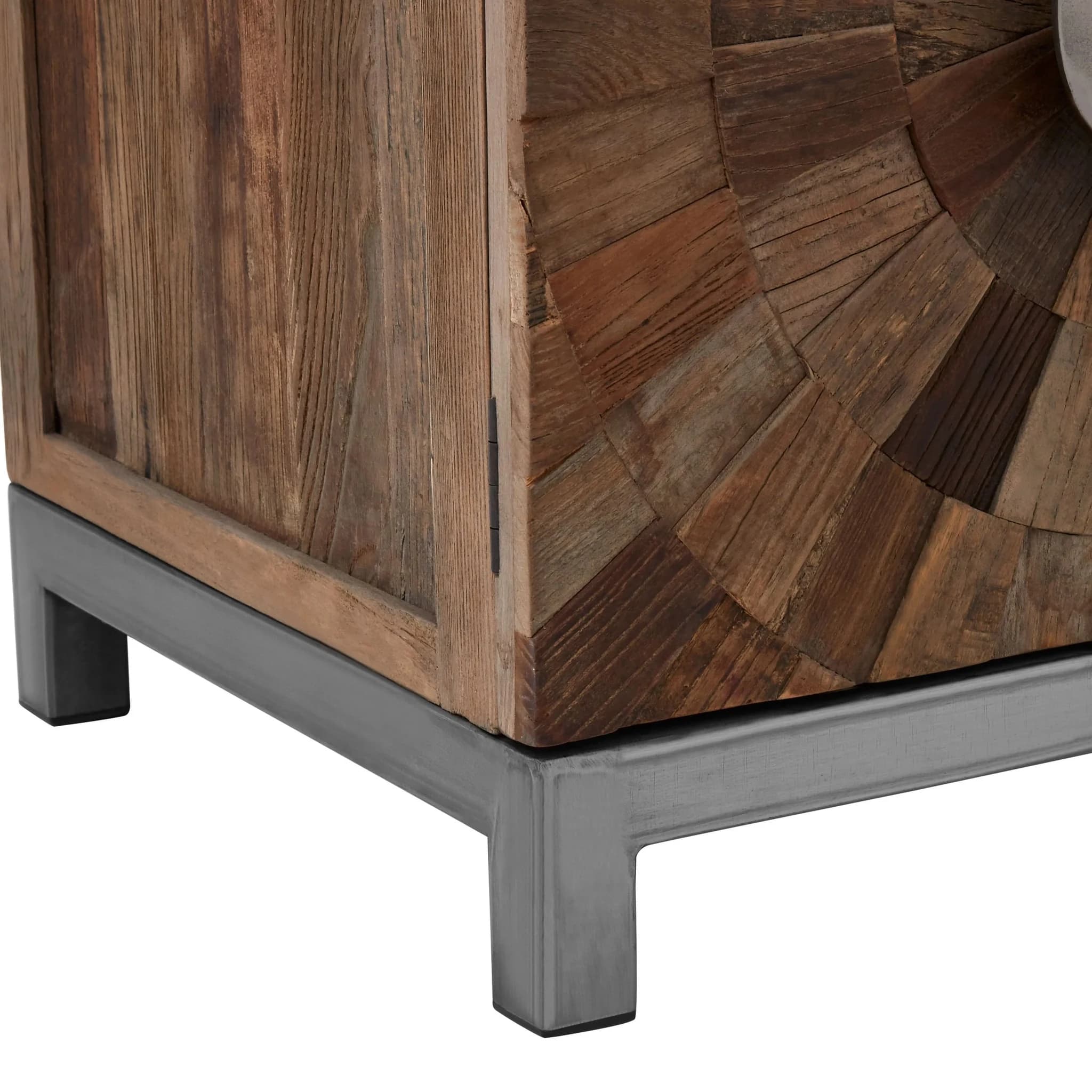 Midas Small Recycled Elm Wood 2 Door Cabinet - Bookcases & shelving, photo 5 of 8