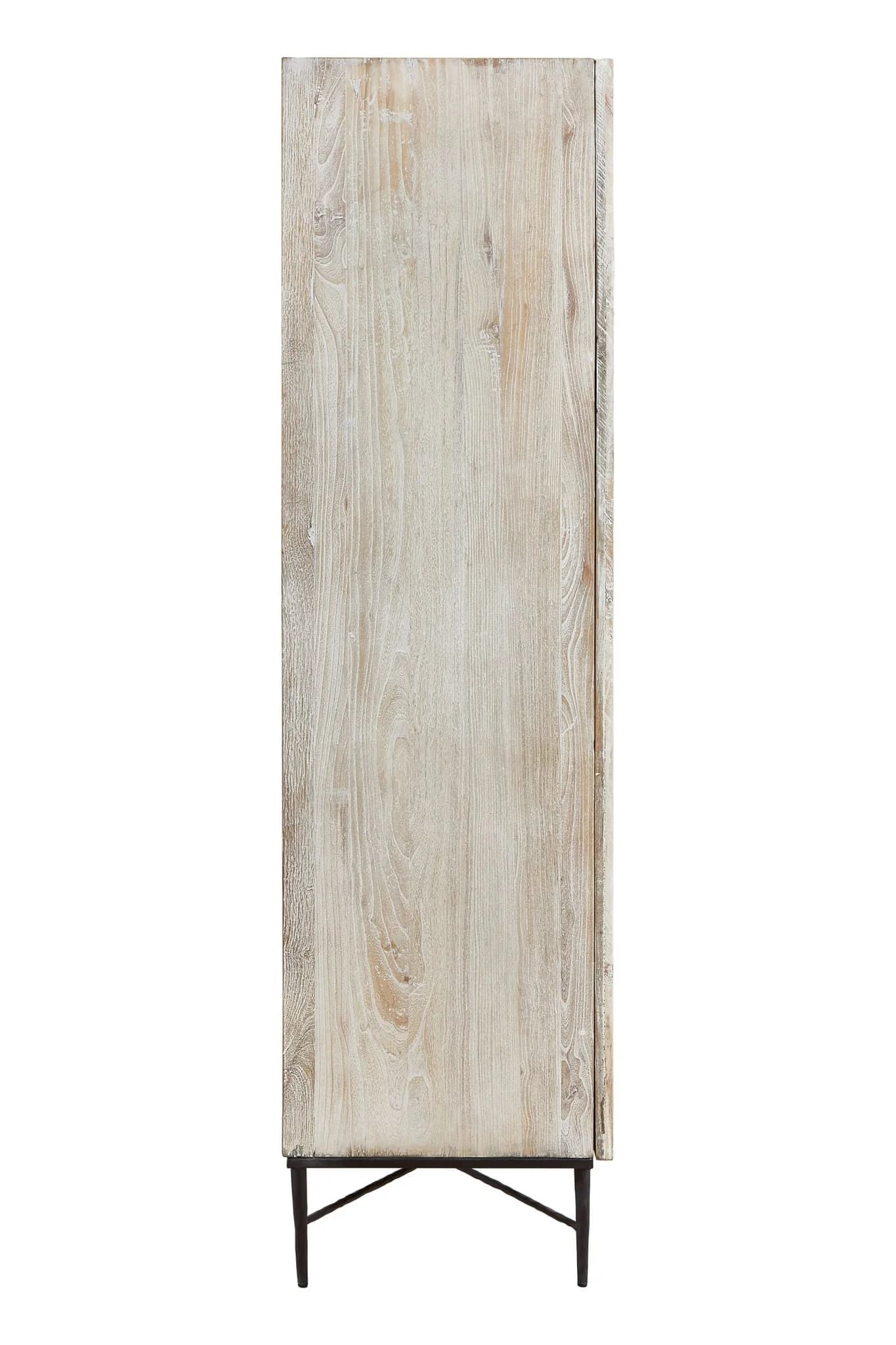 Kyra Grey Wash Elm Wood Wardrobe - Furniture, photo 3 of 8