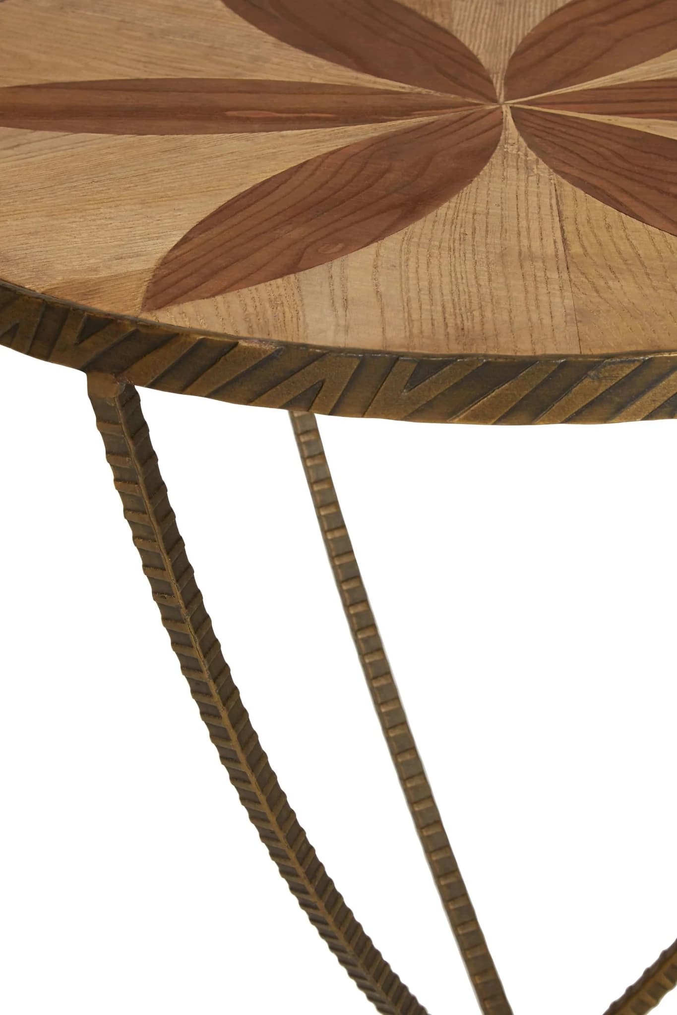 Elmo Elm Wood and Iron Large Side Table - Tables, photo 5 of 6