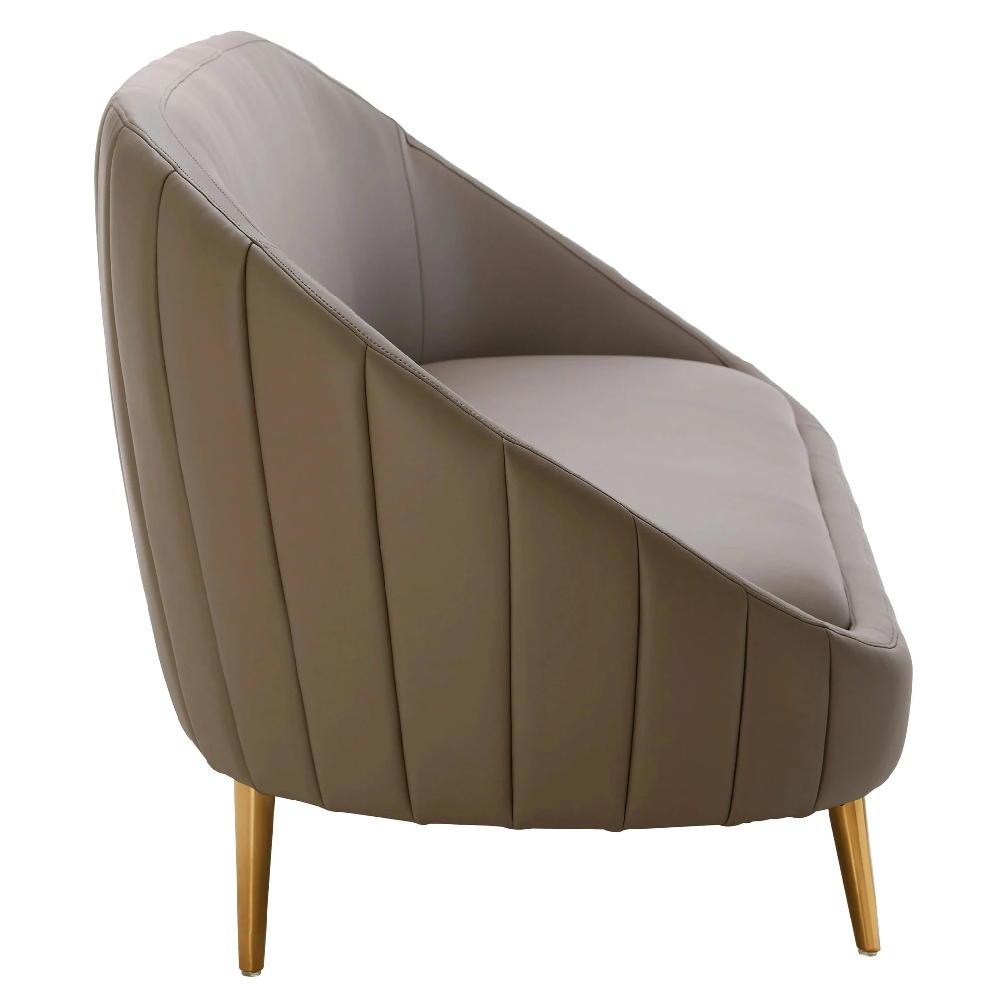 Lagero Brown Leather Effect 3 Seater Sofa - Seating, photo 4 of 7