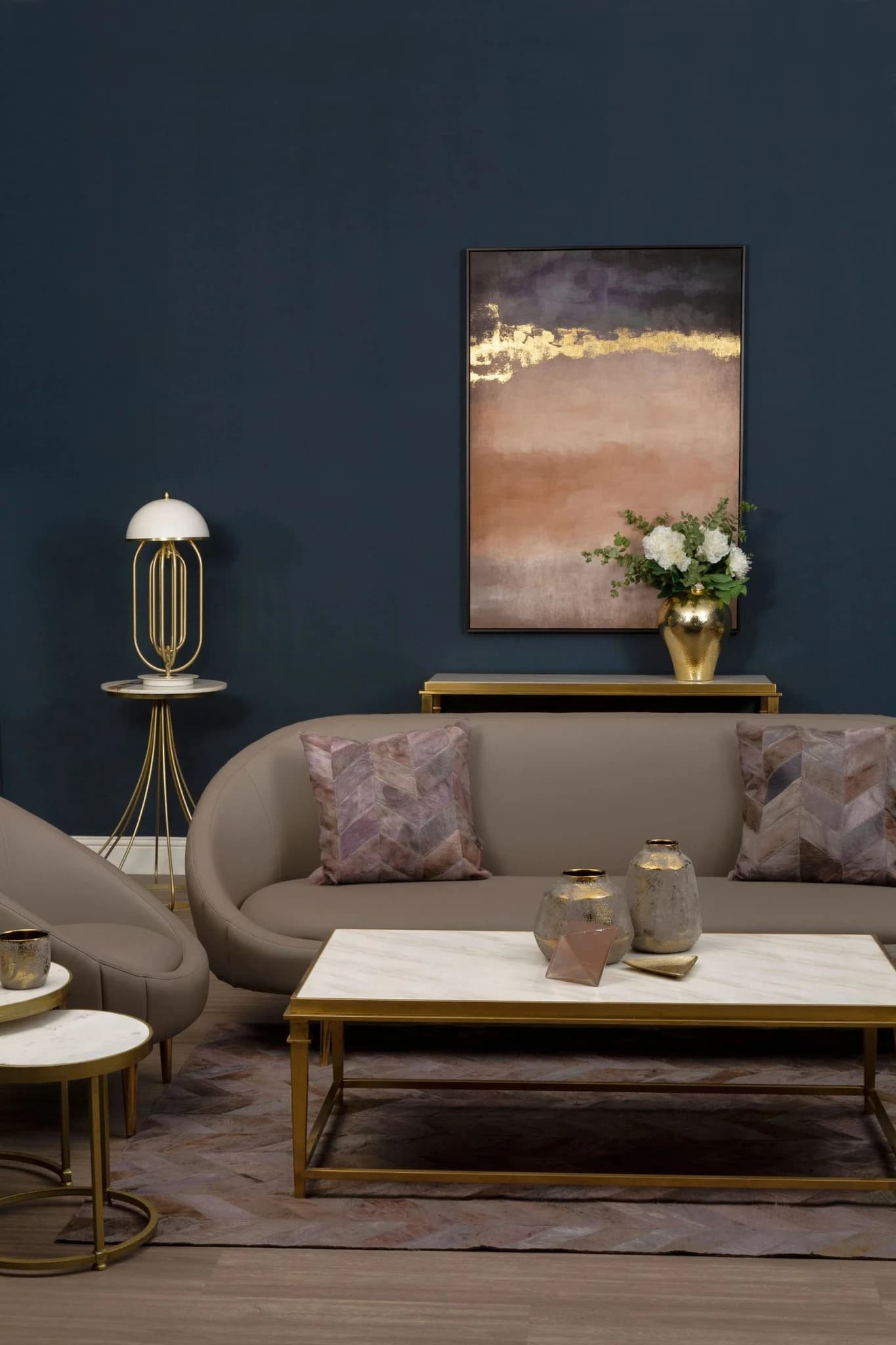 Lagero Brown Leather Effect 3 Seater Sofa - Seating, photo 2 of 7