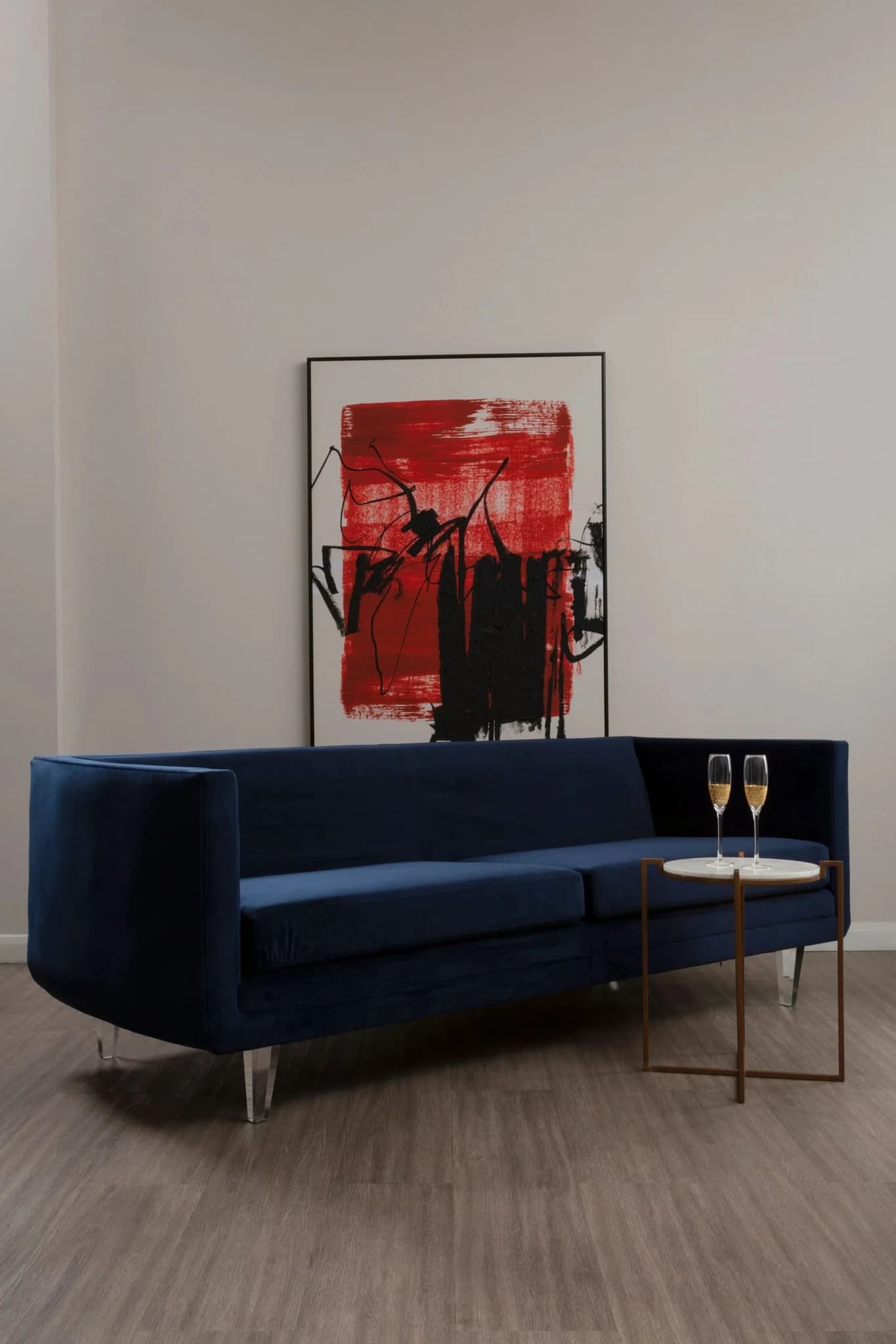 Pinner Navy Velvet 3 Seater Sofa - Seating, photo 2 of 8