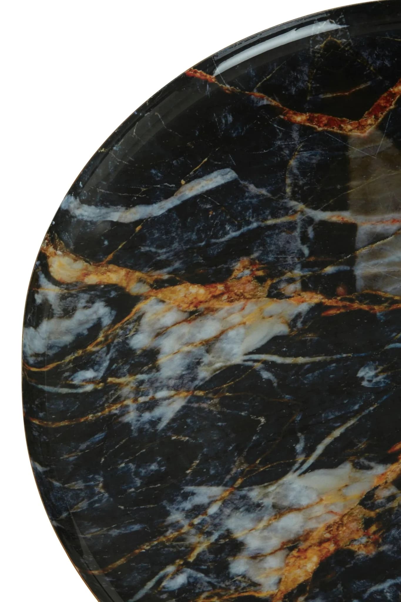 Marlox Marble Design Round Side Table with Gold Legs - Tables, photo 3 of 4