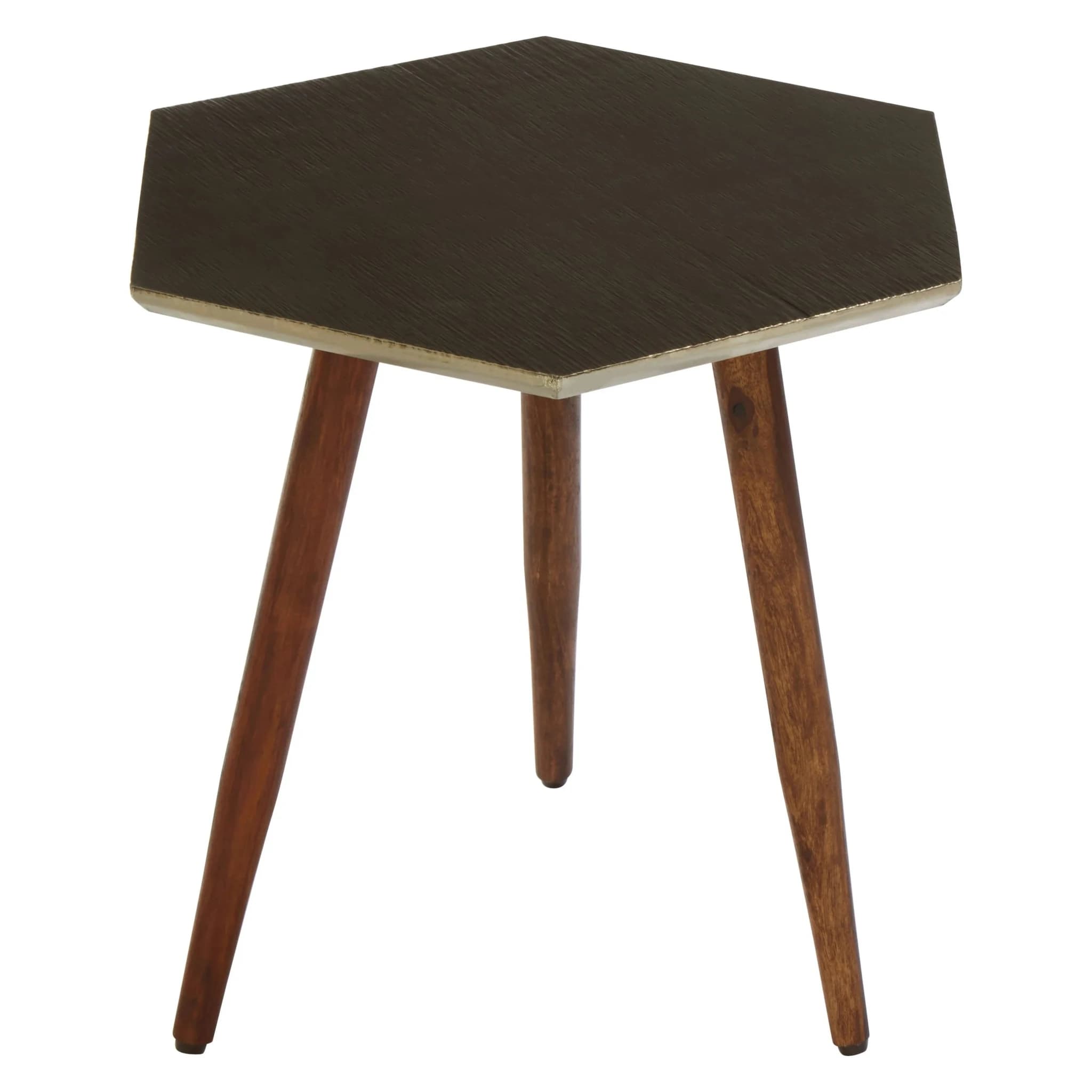 Boho Hexagonal Wooden Side Table - Tables, photo 2 of 6
