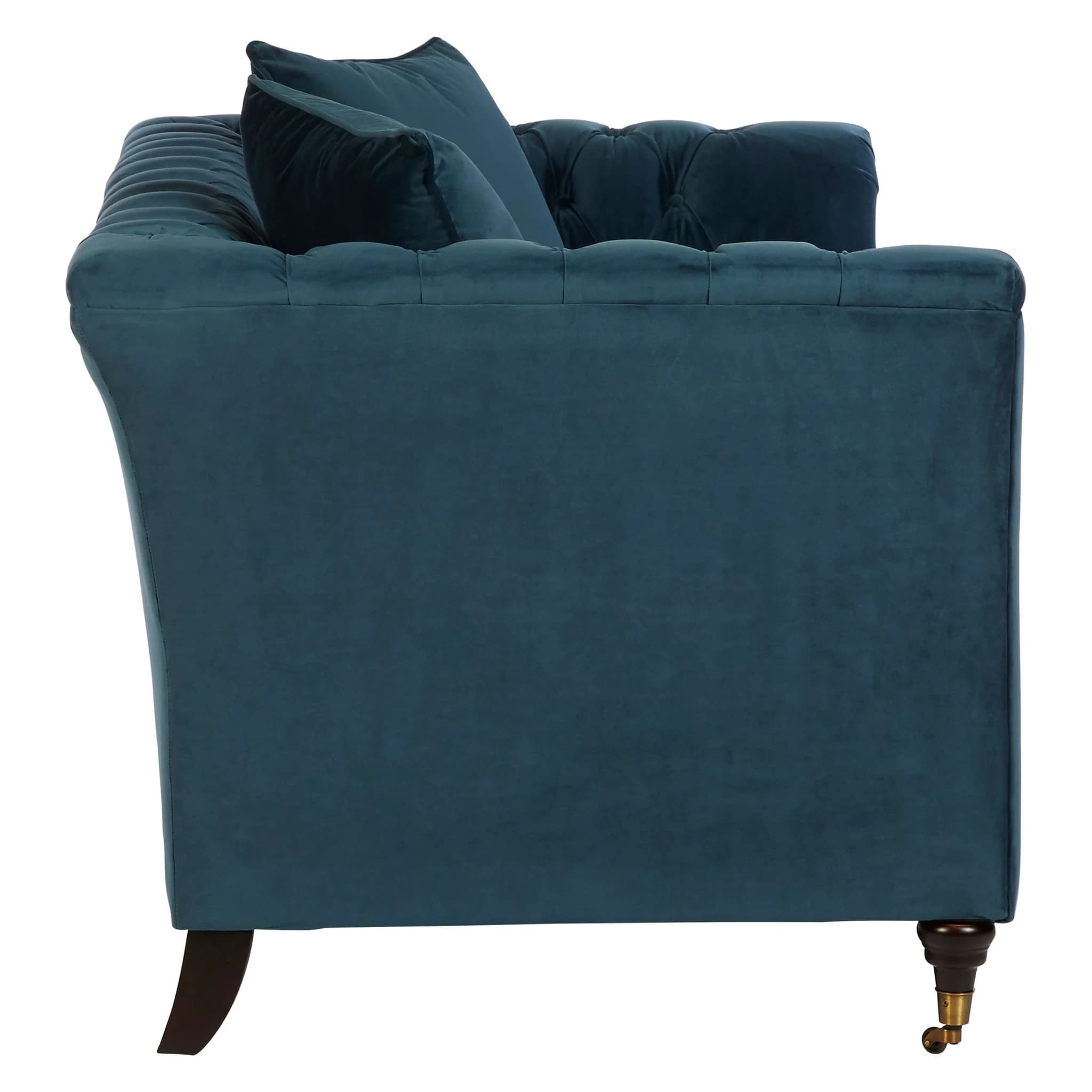 Sabrina Midnight Blue Velvet 2 Seat Sofa - Seating, photo 3 of 7