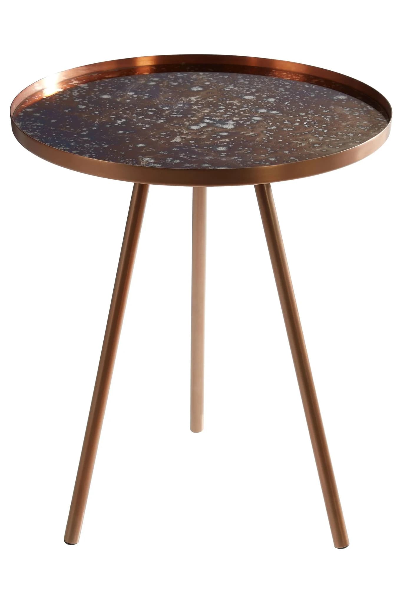 Corra Matte Copper Finish Side Table - Tables, photo 2 of 3