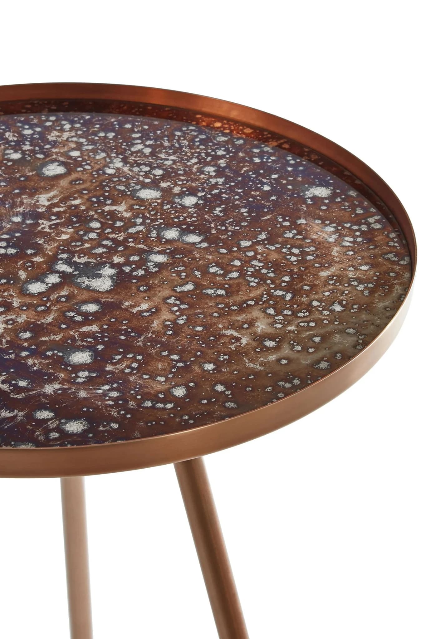 Corra Matte Copper Finish Side Table - Tables, photo 3 of 3