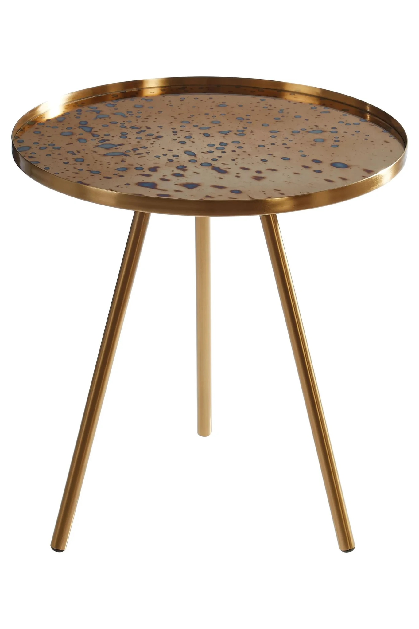Corra Gold Finish Side Table - Tables, photo 2 of 3