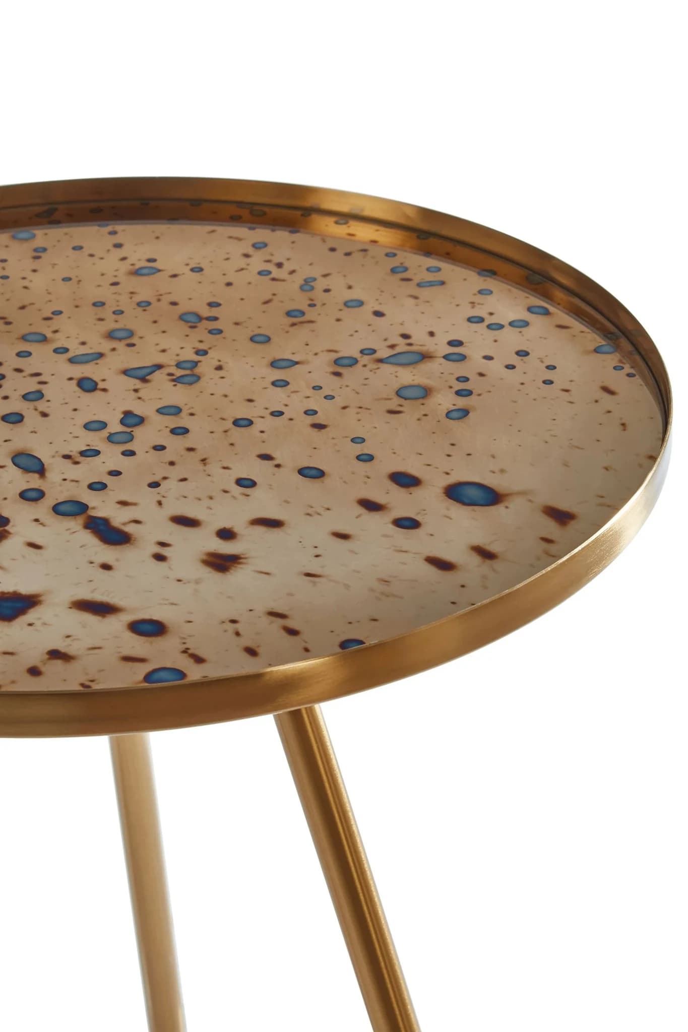 Corra Gold Finish Side Table - Tables, photo 3 of 3
