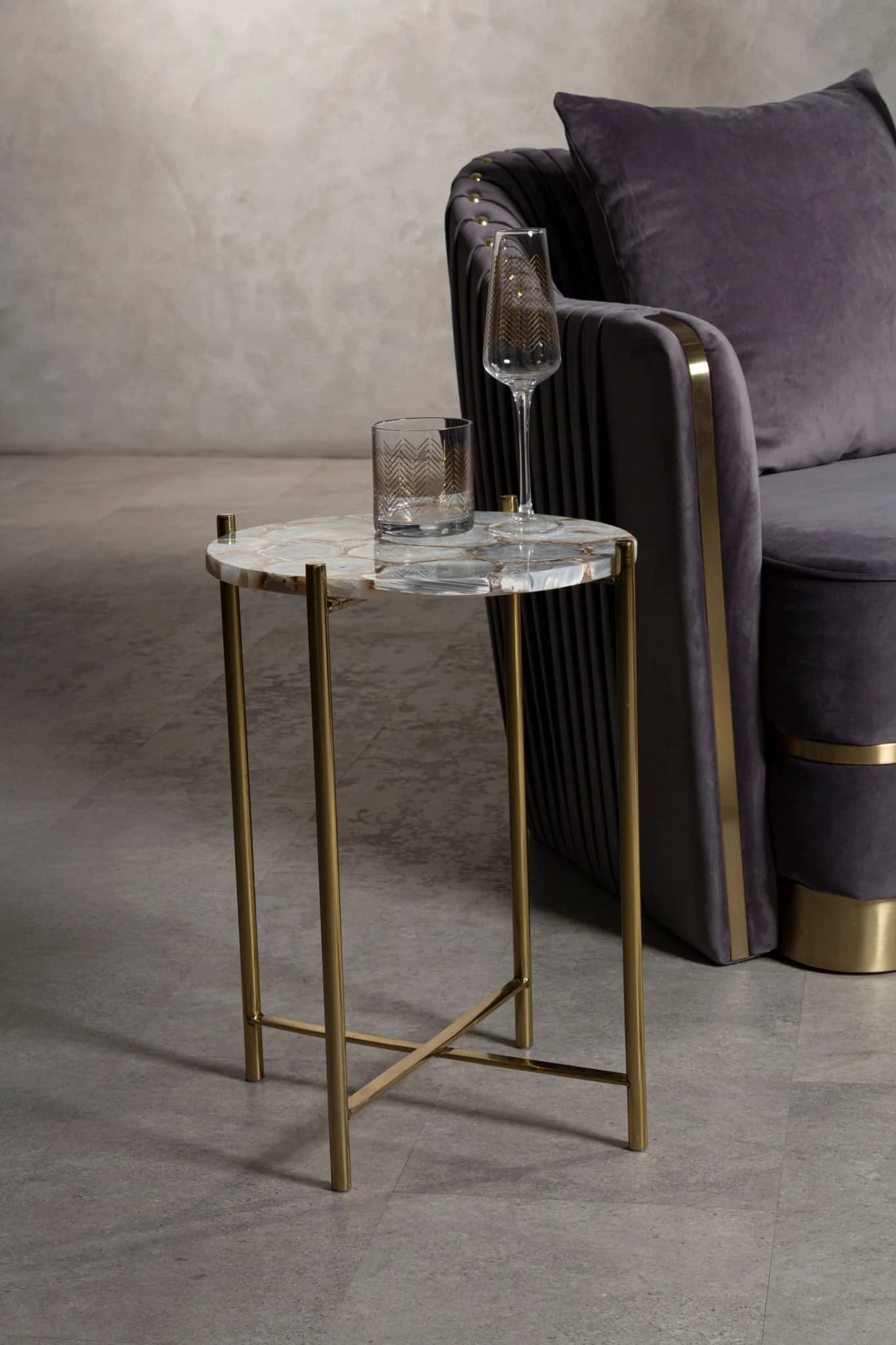 Vita Natural Agate Side Table - Tables, photo 7 of 8