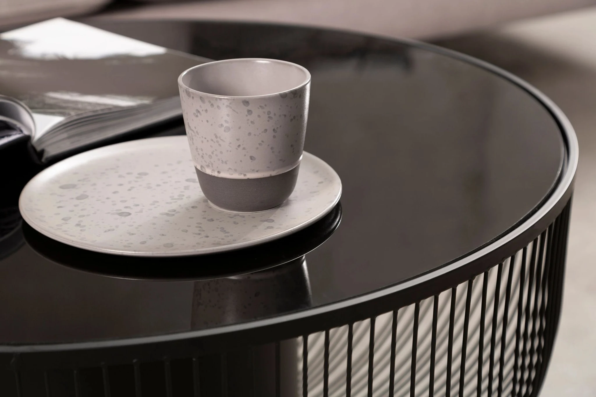 Trento Coffee Table with Black Glass Top - Tables, photo 4 of 8