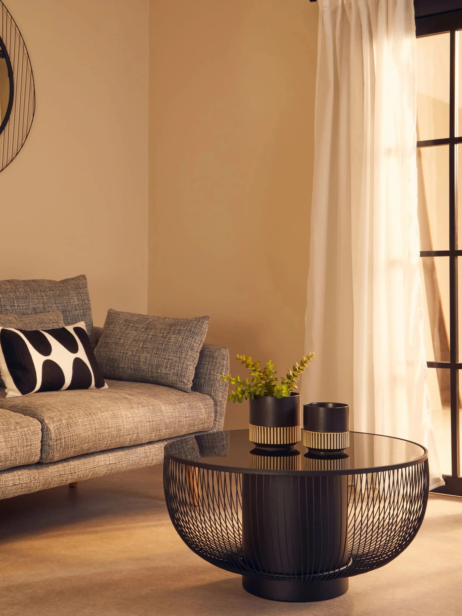 Trento Coffee Table with Black Glass Top - Tables, photo 3 of 8