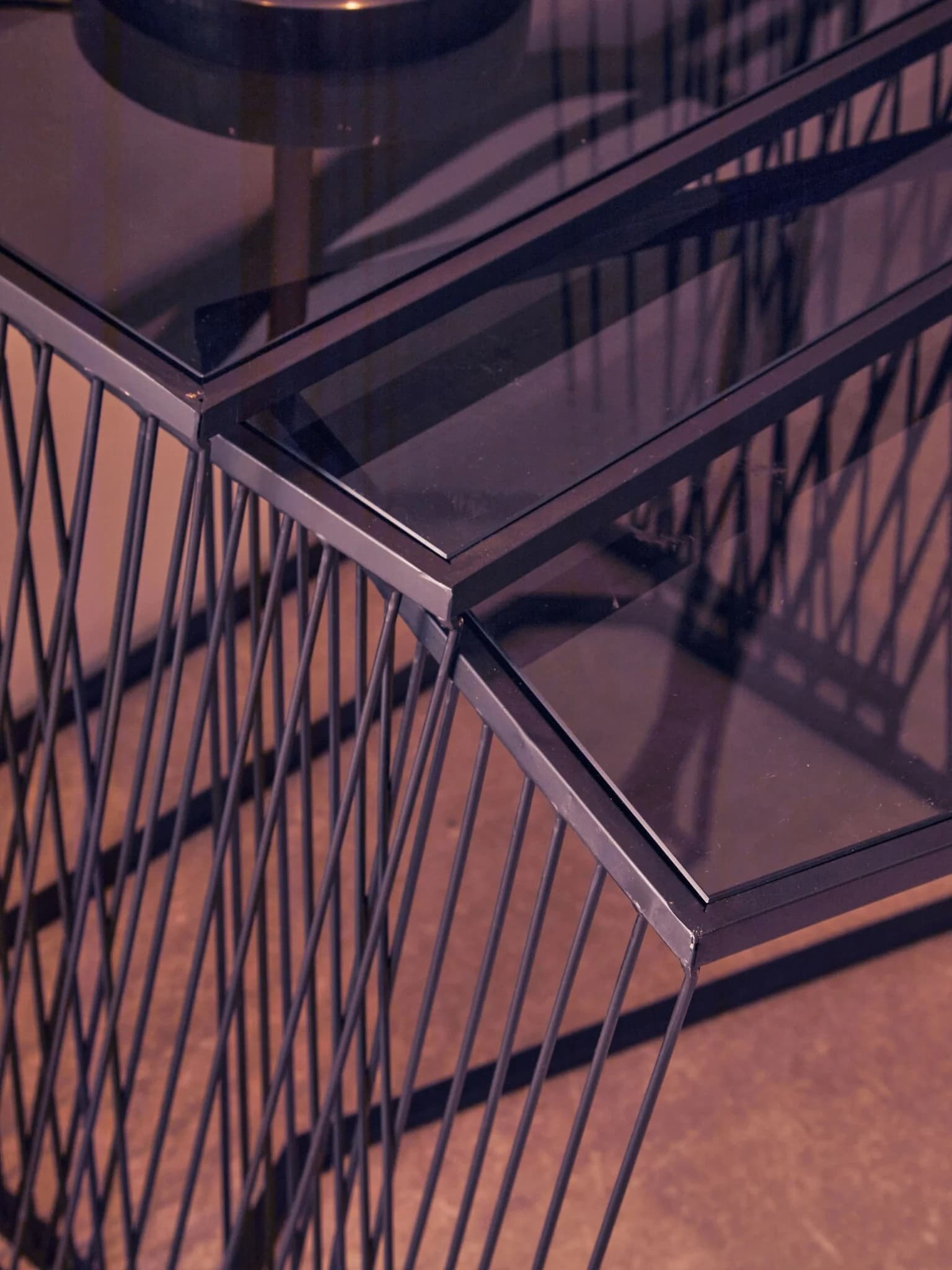 Trento Black Set Of 3 Nesting Side Tables - Tables, photo 2 of 8