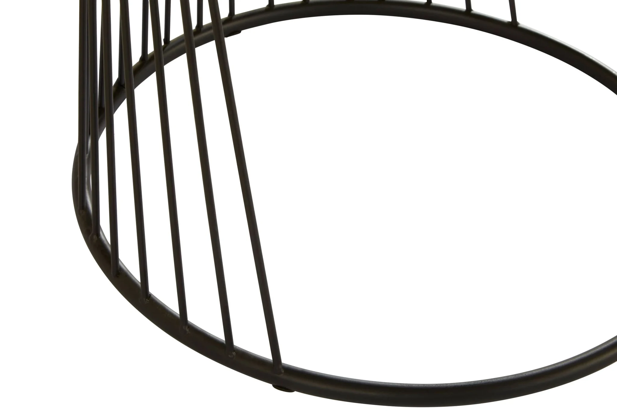 Trento Black Set of 2 Round Side Tables with Glass Tops - Tables, photo 7 of 8
