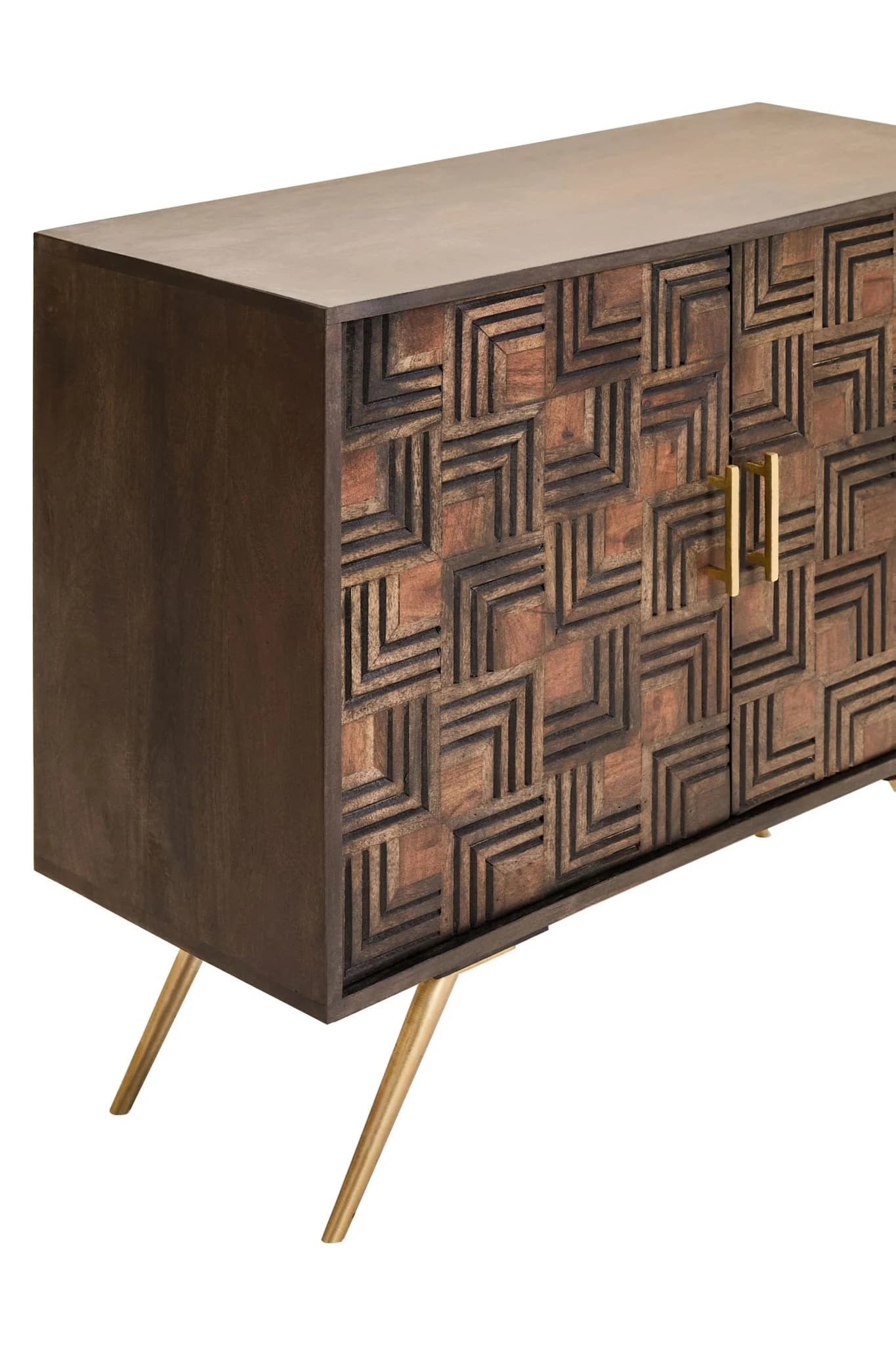 Surat 2 Door Mango Wood Sideboard - Bookcases & shelving, photo 7 of 8