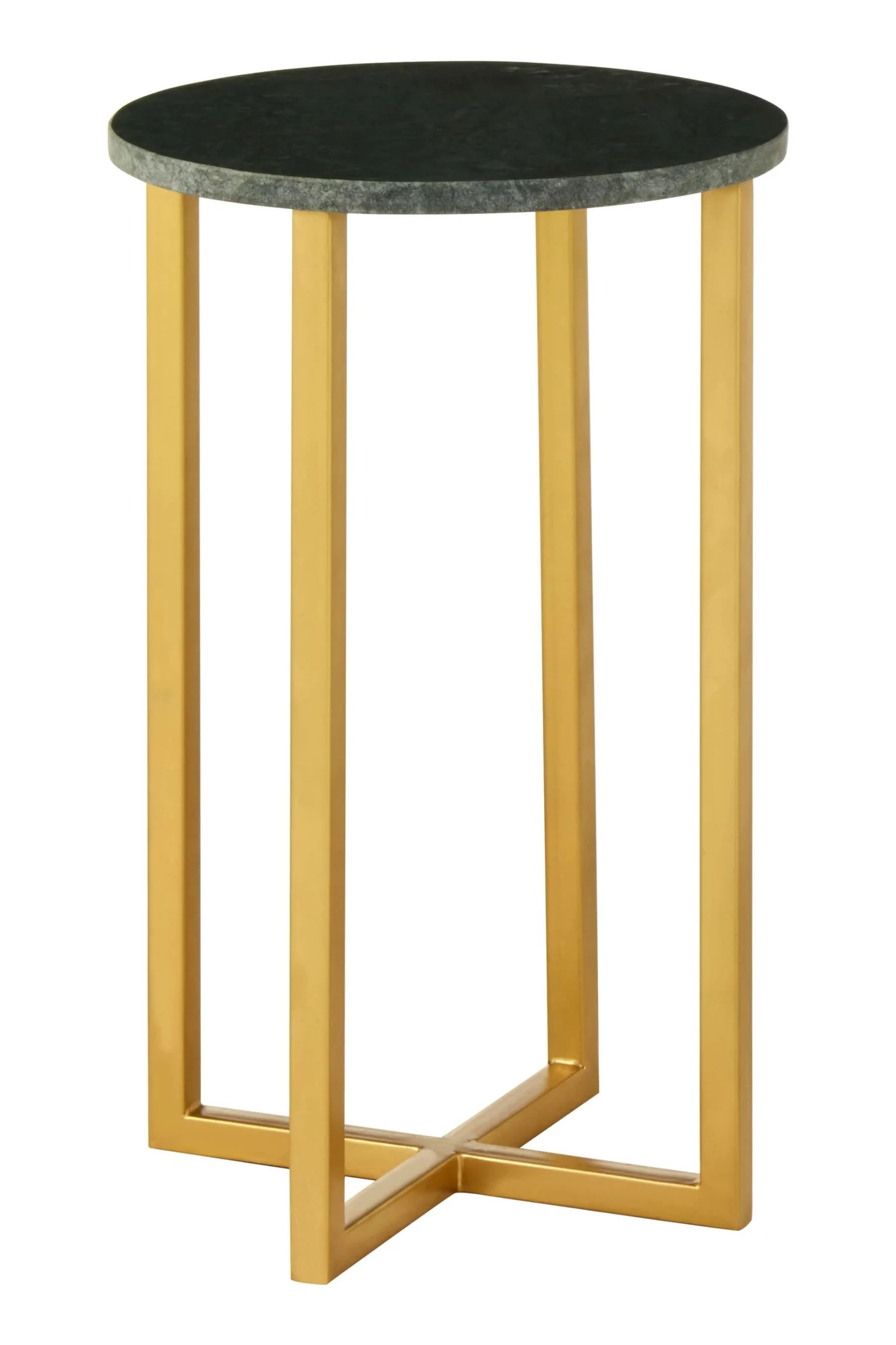 Templar Green Marble And Gold Round Side Table - Tables, photo 2 of 4