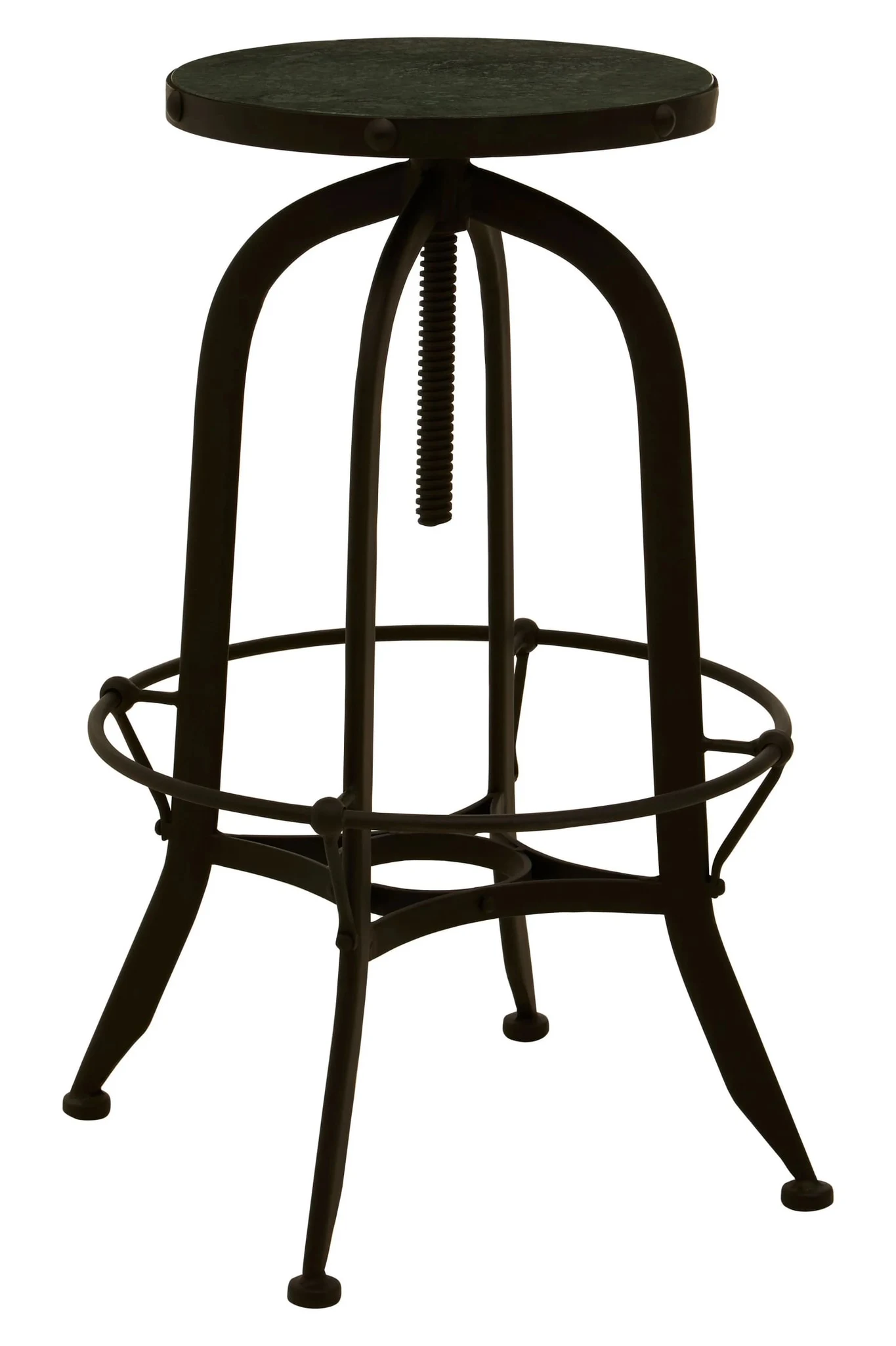 Vasco Green Marble and Black Finish Bar Stool - Seating, photo 2 of 5