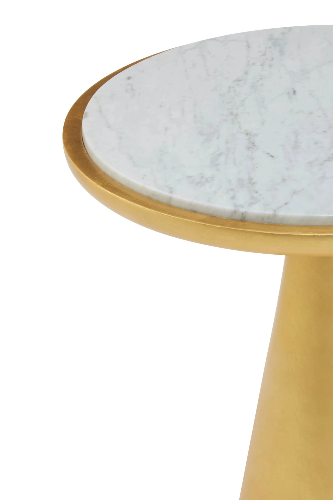 Lino Marble and Gold Round Side Table - Tables, photo 6 of 6