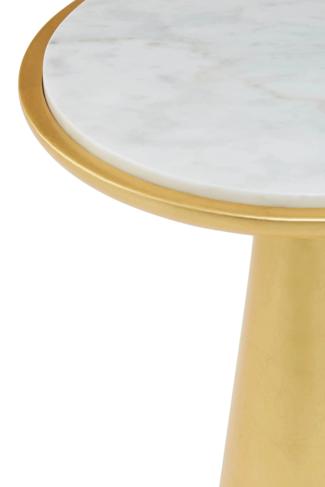 Lino Gold and Marble Tall Side Table - Tables, photo 5 of 5