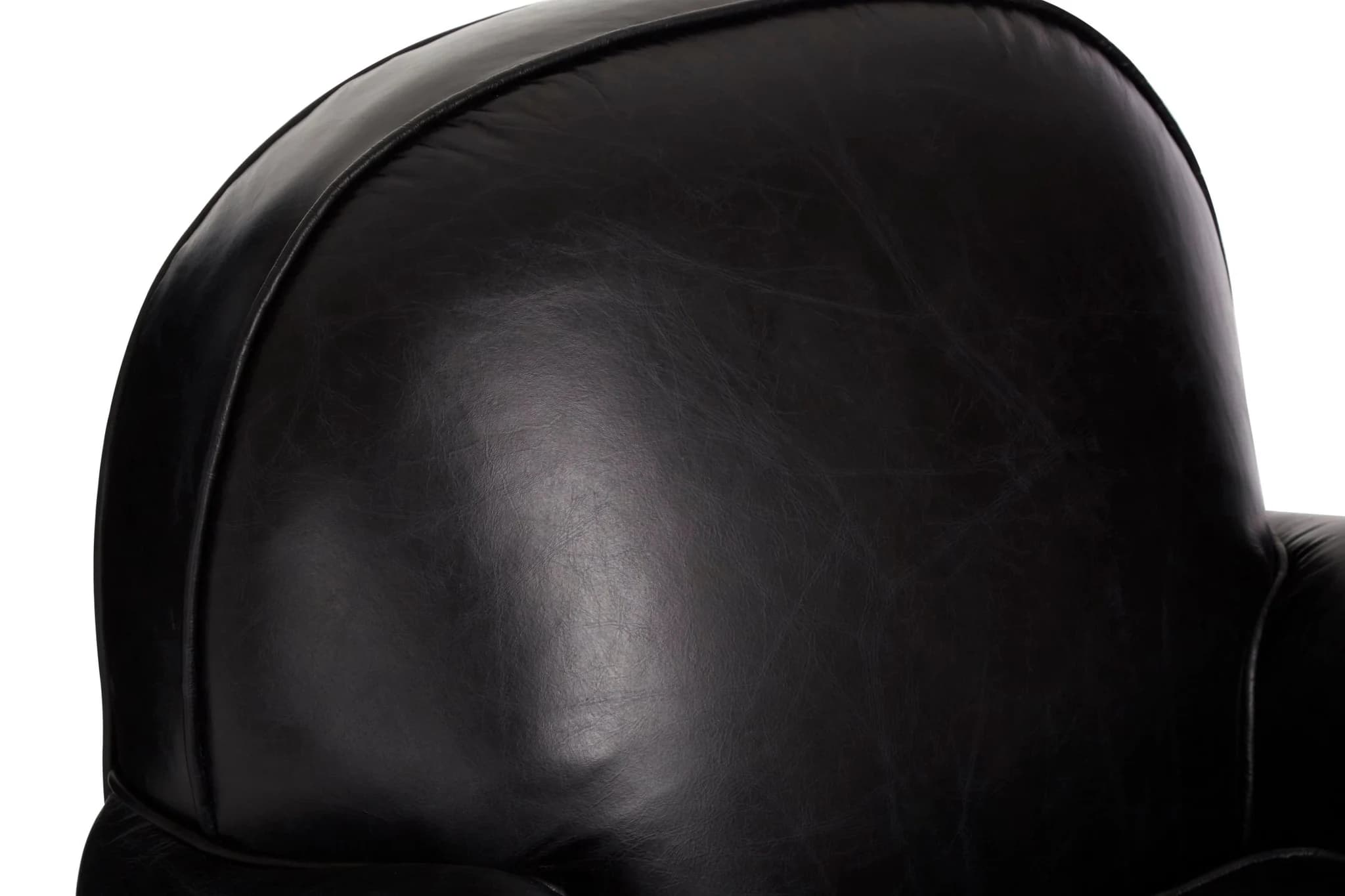 Victor Black Leather Classic Armchair - Seating, photo 7 of 7
