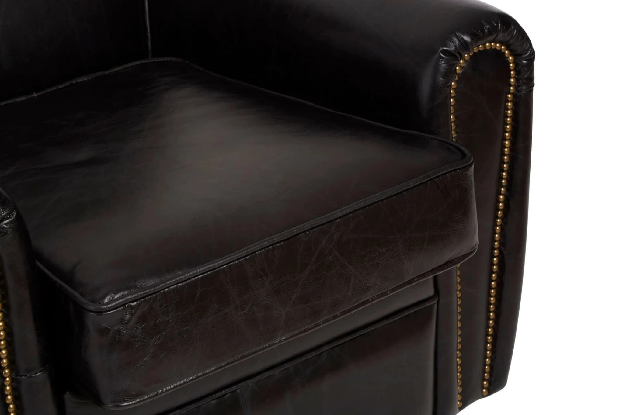 Victor Black Leather Classic Armchair - Seating, photo 5 of 7