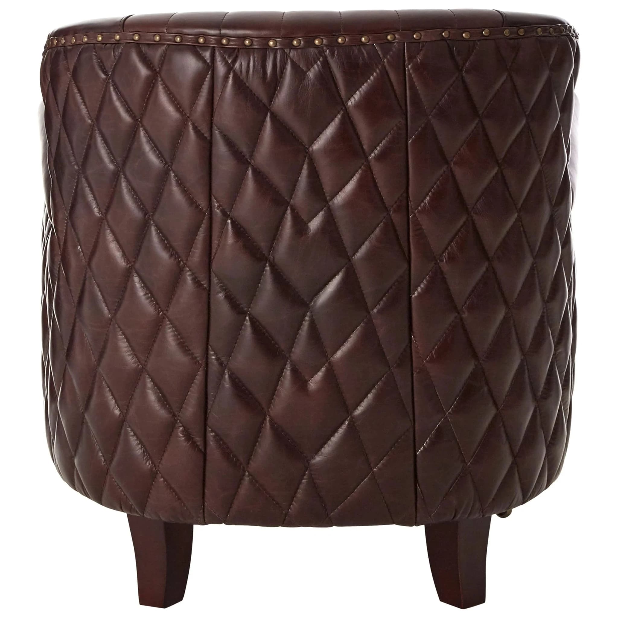 Victor Brown Leather Winged Back Armchair - Seating, photo 3 of 8