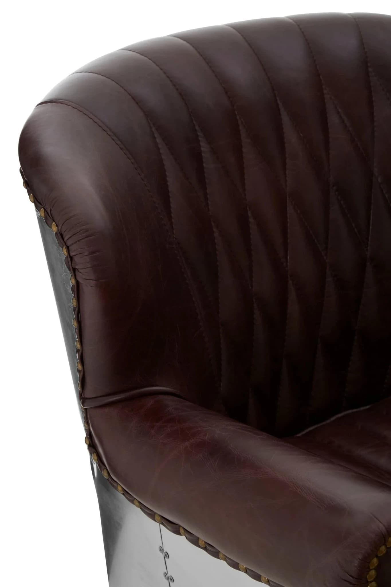 Victor Brown Leather Armchair - Seating, photo 8 of 8
