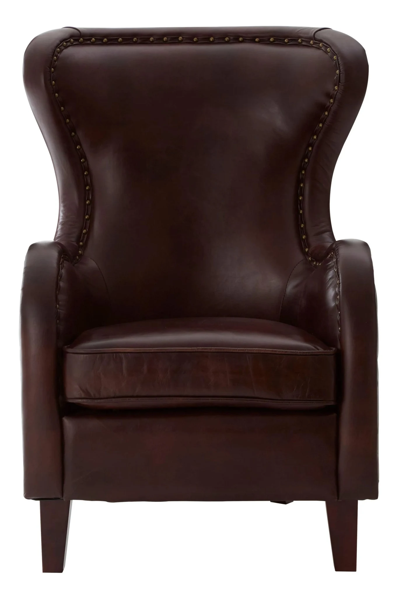 Victor Brown Leather Lounge Chair - Seating, photo 5 of 8