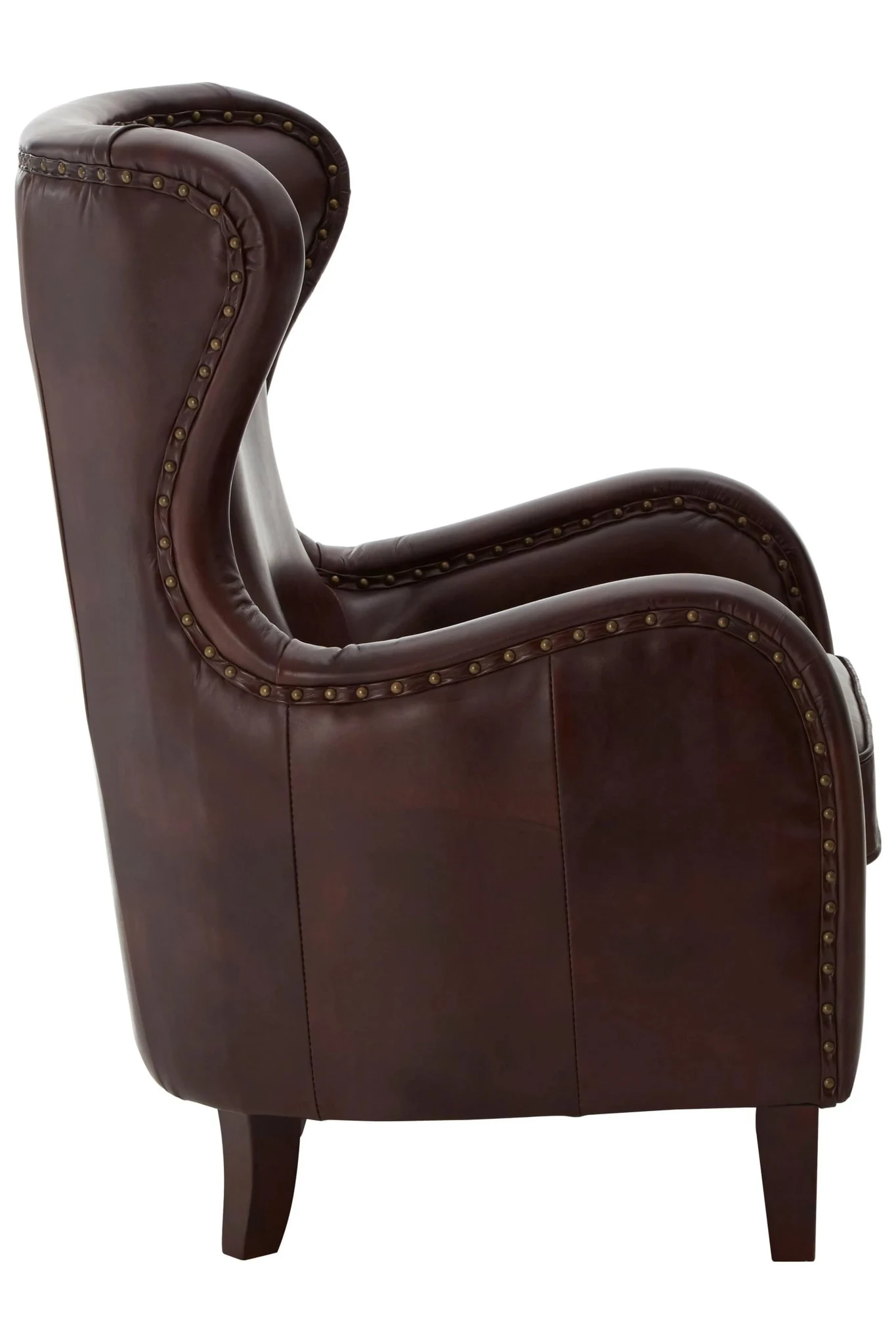 Victor Brown Leather Lounge Chair - Seating, photo 4 of 8